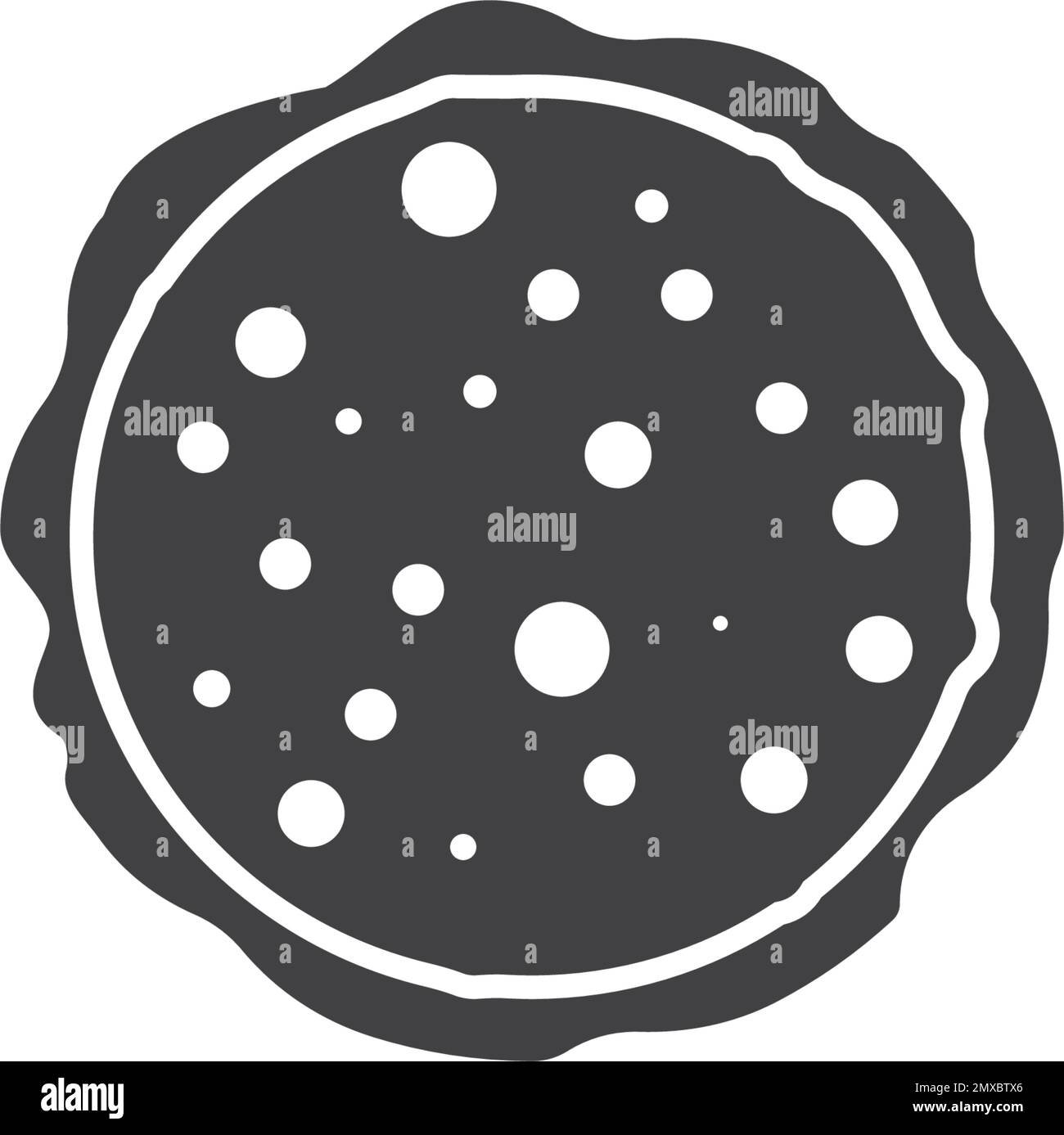 Disegno di illustrazione vettoriale icona pizza Illustrazione Vettoriale