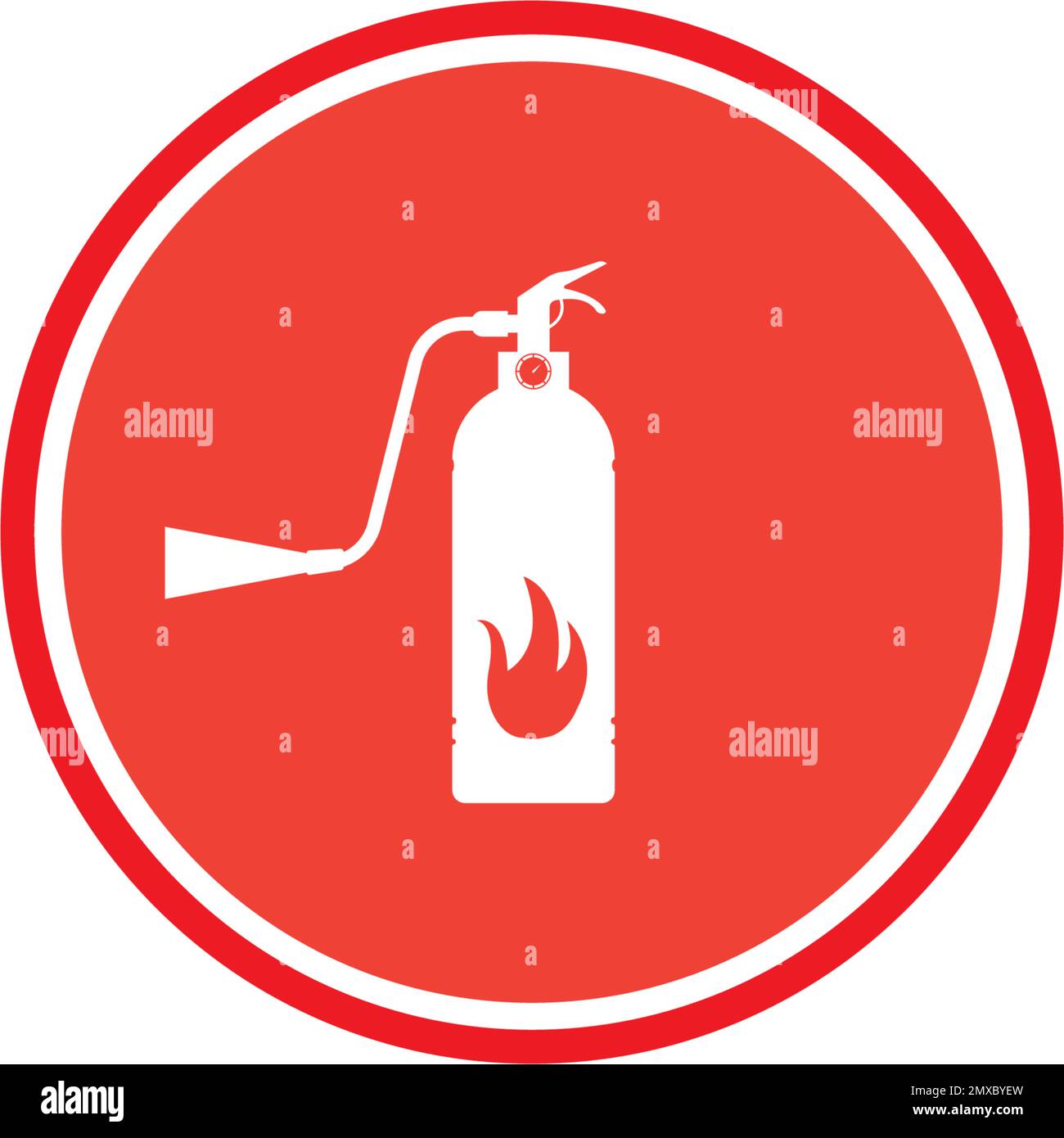 Icona estintore modello di logo vettoriale Illustrazione Vettoriale