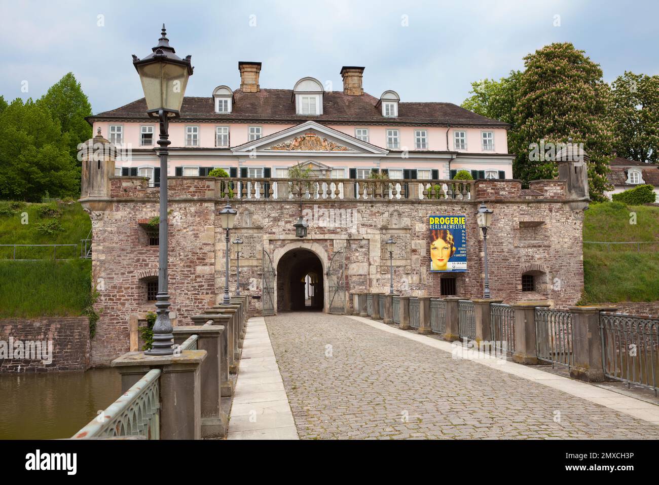 Il castello barocco, Bad Pyrmont, quartiere di Hamelin-Pyrmont, bassa Sassonia, Germania Foto Stock