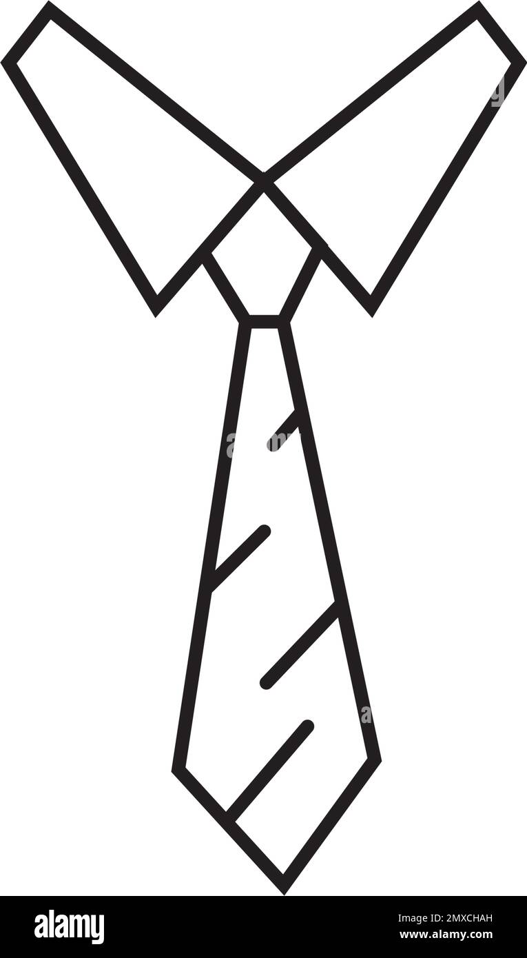 Disegno vettoriale dell'icona della cravatta disegno del logo  dell'illustrazione del modello Immagine e Vettoriale - Alamy