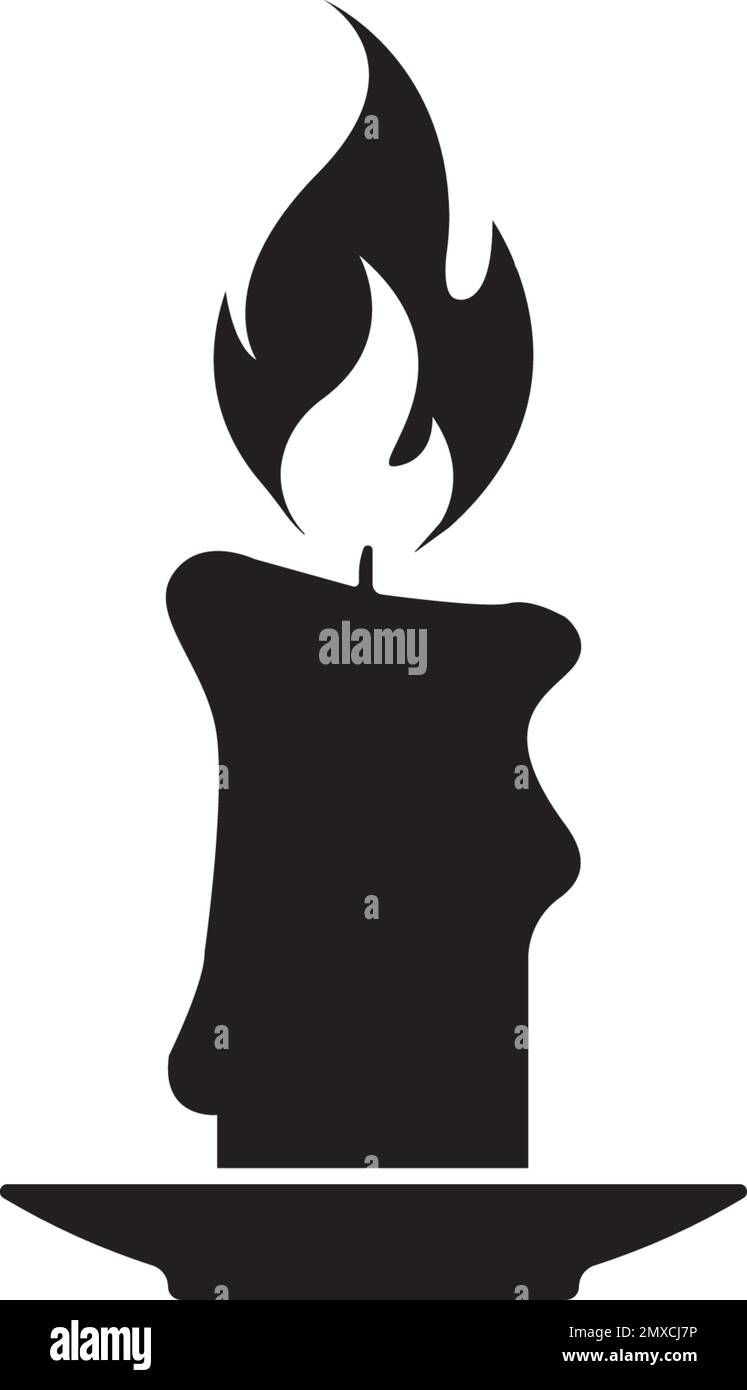 Candela icona, illustrazione logo disegno vettore. eps 10. Illustrazione Vettoriale