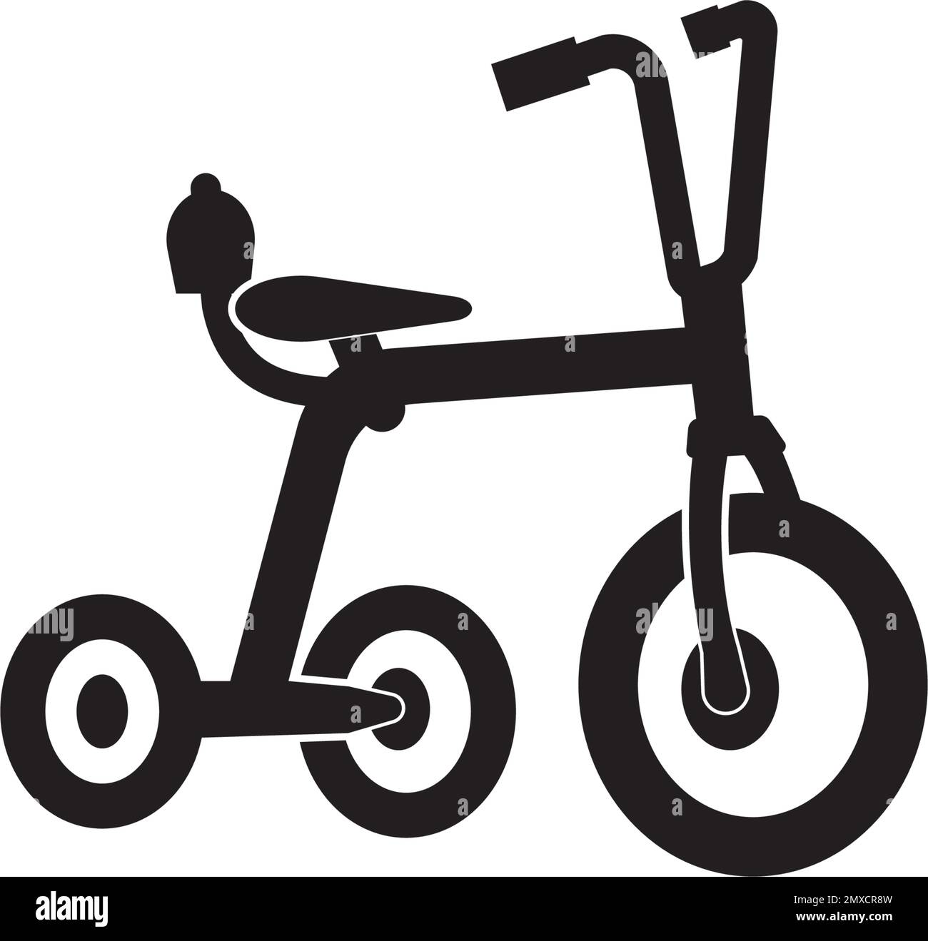 Icona triciclo modello di disegno di illustrazione vettoriale. Illustrazione Vettoriale