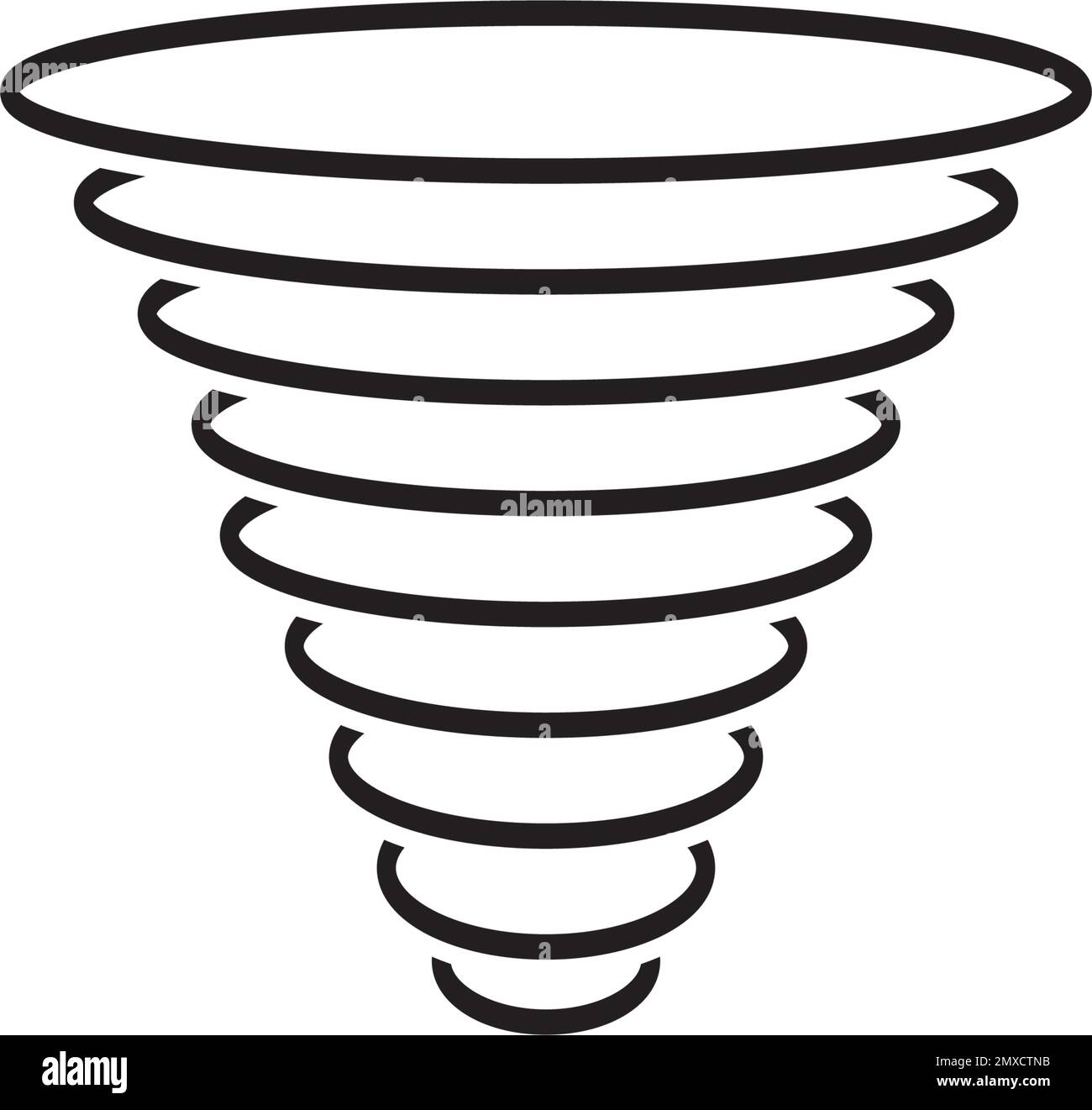 Tornado icona simbolo vettore disegno illustrazione. Illustrazione Vettoriale