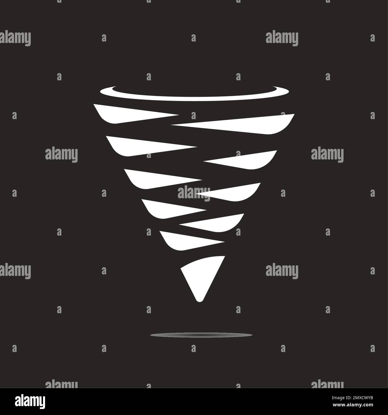 Tornado icona simbolo vettore disegno illustrazione. Illustrazione Vettoriale