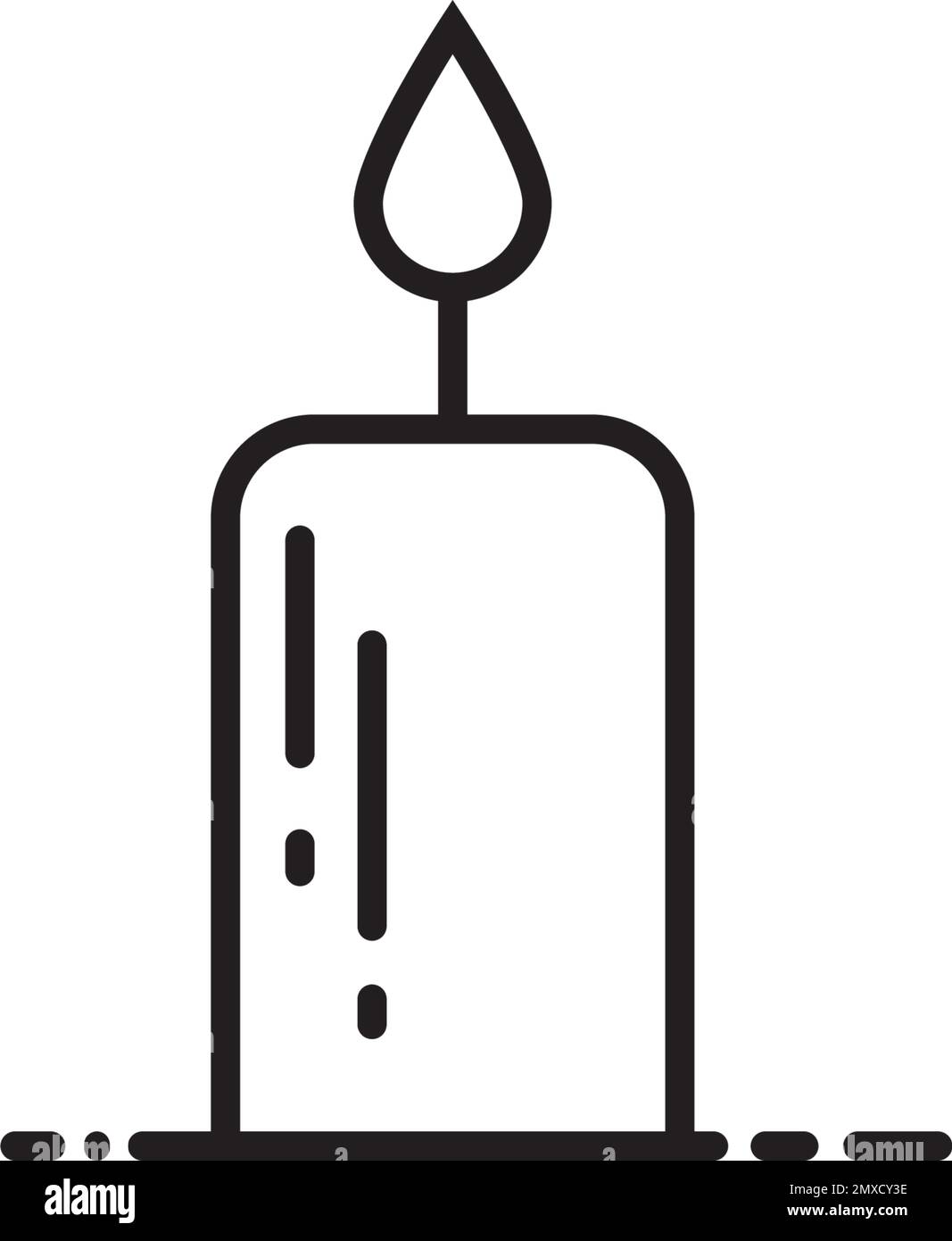 Candela icona, illustrazione logo disegno vettore. eps 10. Illustrazione Vettoriale