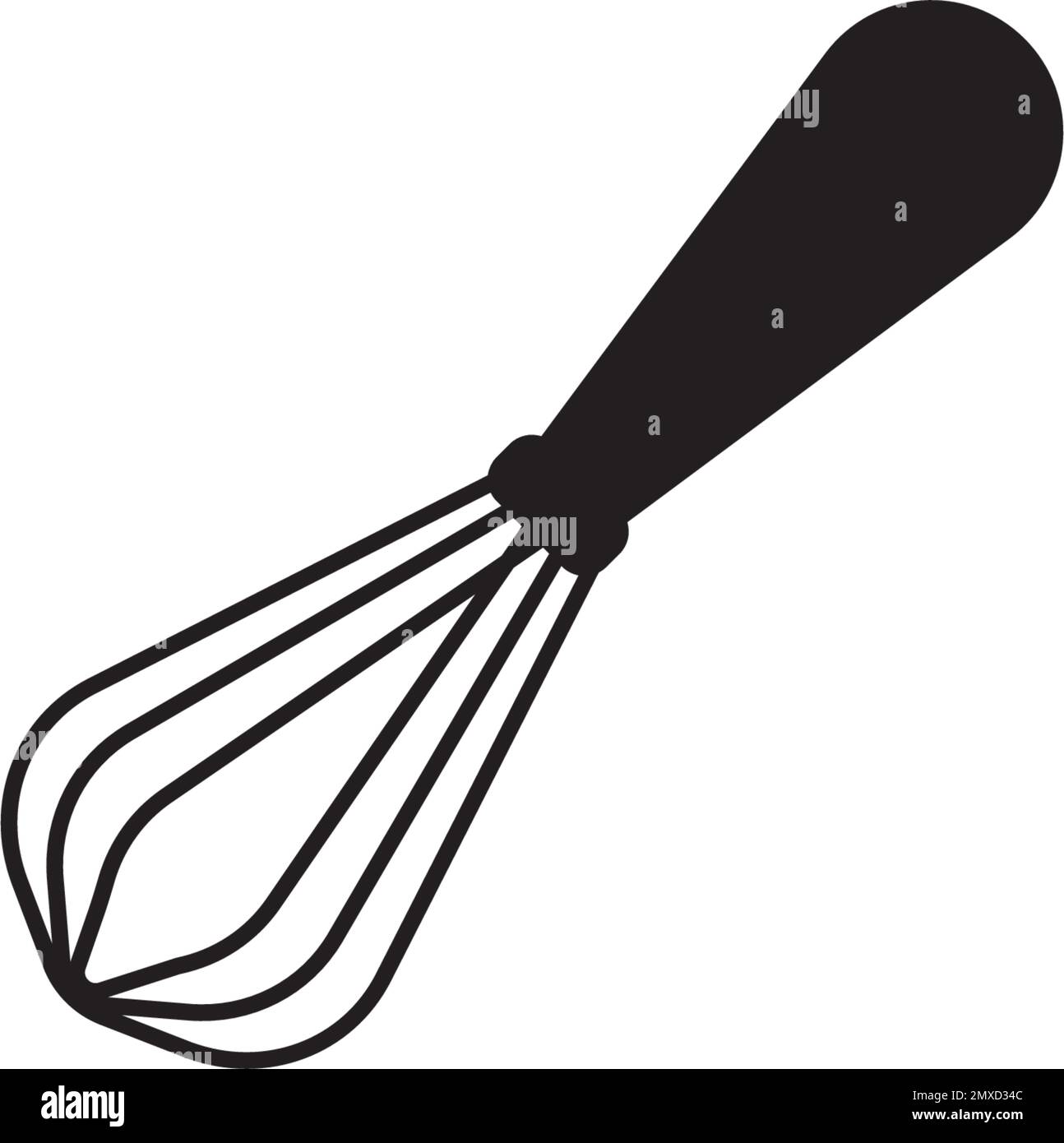 Modello di disegno dell'illustrazione vettoriale dell'icona della ciotola e della frusta, sfondo. Illustrazione Vettoriale