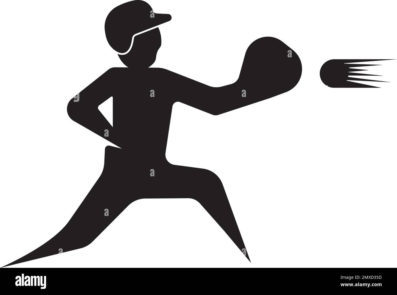 Baseball icona vettore illustrazione logo modello di disegno Illustrazione Vettoriale
