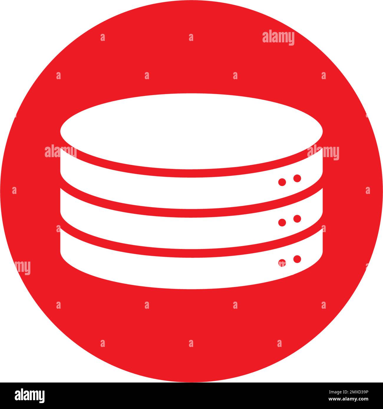 Logo di disegno vettoriale icona del database. Illustrazione Vettoriale