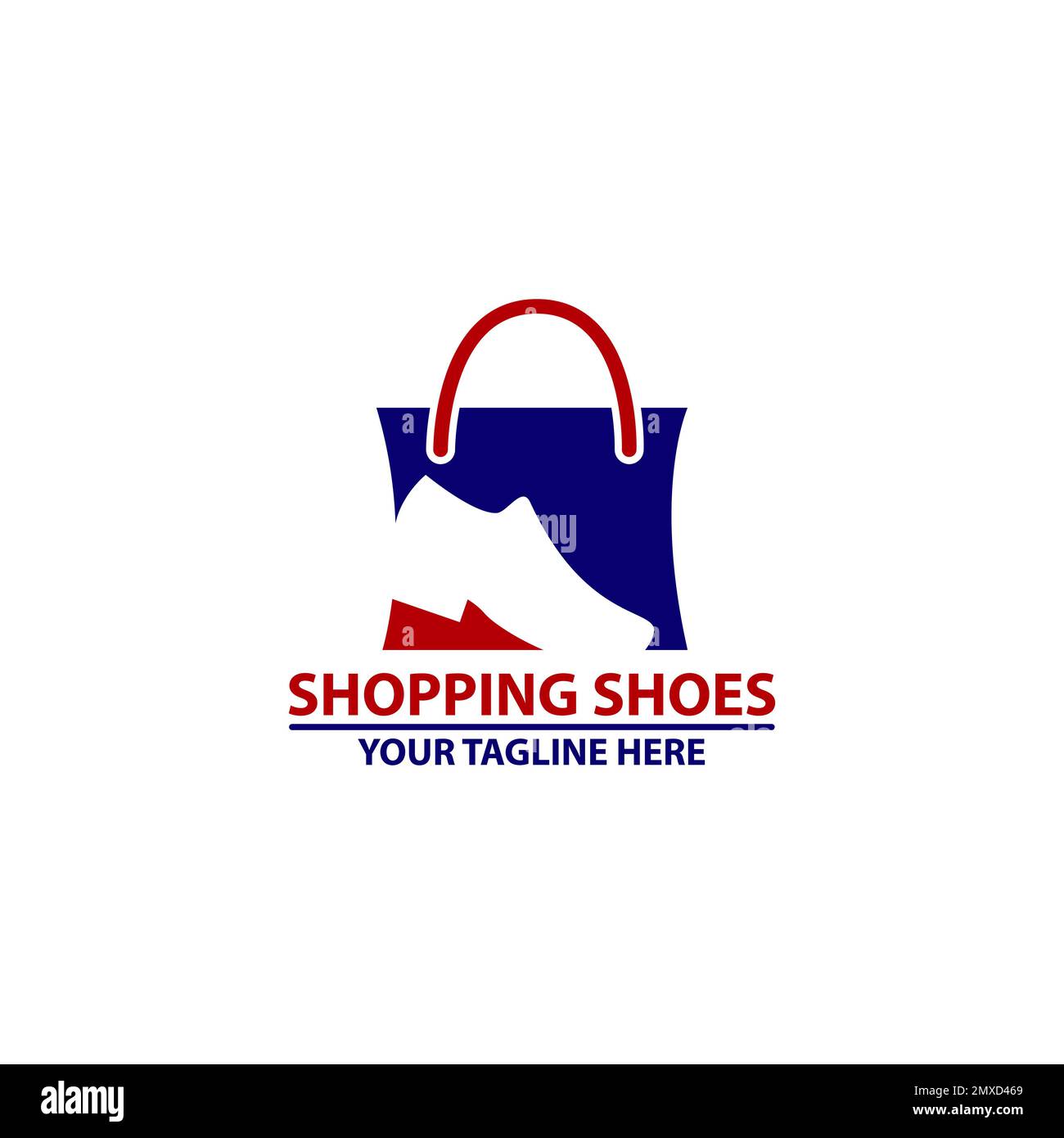Scarpe borsa o scarpe negozio modello con logo vettoriale. Adatto per  aziende, Web, negozi online, social media e design Immagine e Vettoriale -  Alamy