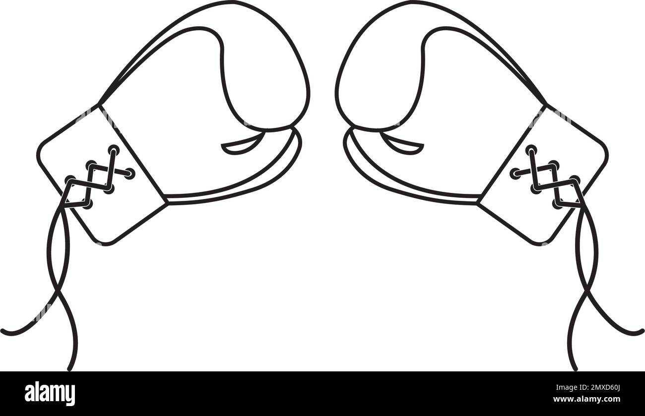 Guanti da boxe elemento sportivo vettore illustrazione design piatto. Illustrazione Vettoriale