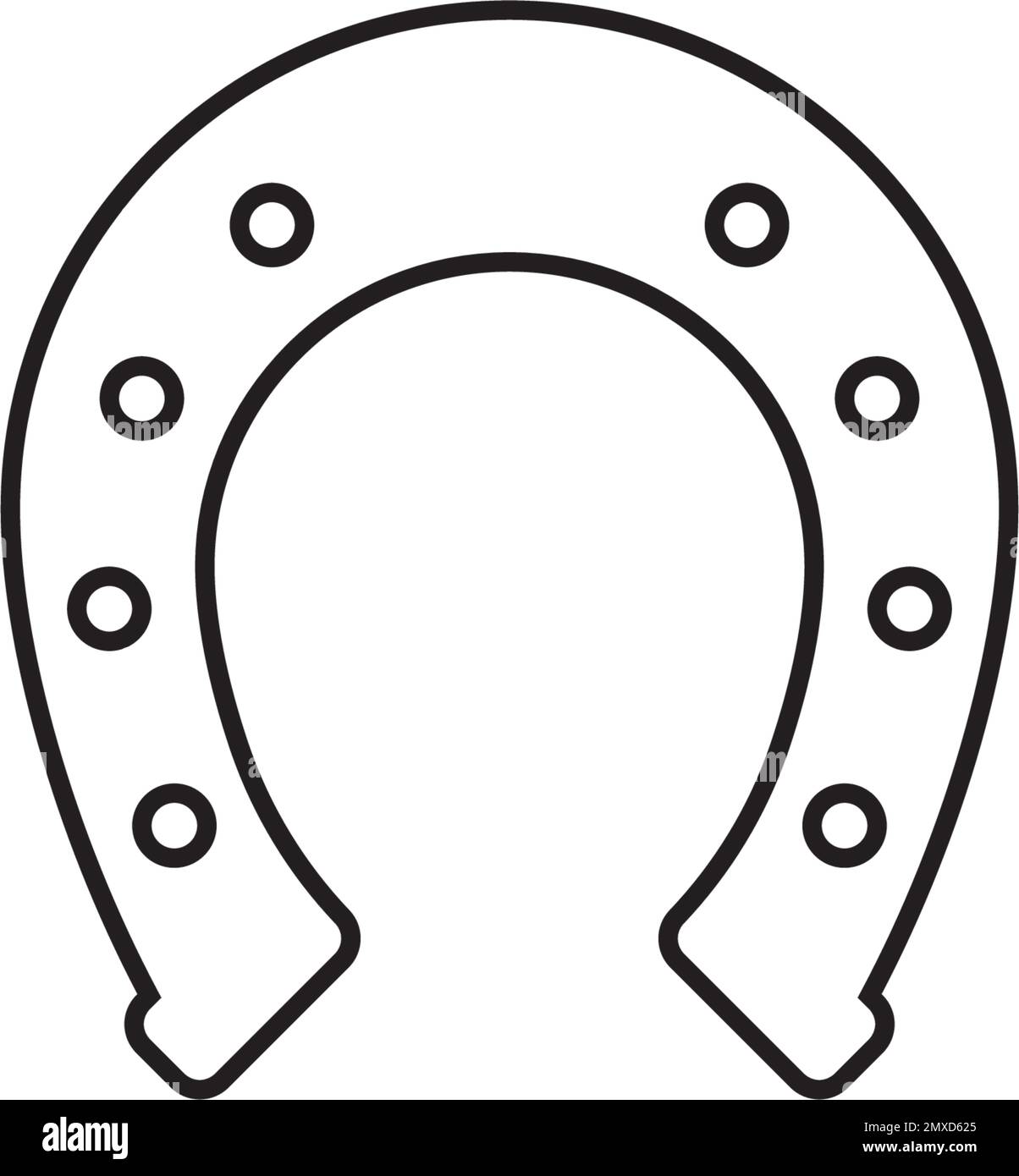 Modello di logo con grafica vettoriale per illustrazioni a ferro di cavallo. Illustrazione Vettoriale