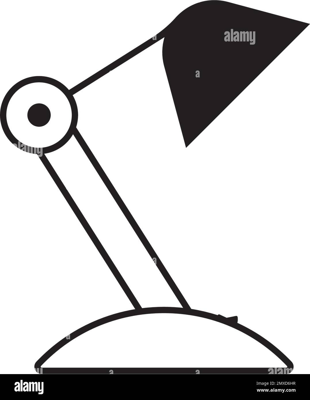 Disegno dell'illustrazione vettoriale dell'icona della lampada da tavolo. Illustrazione Vettoriale