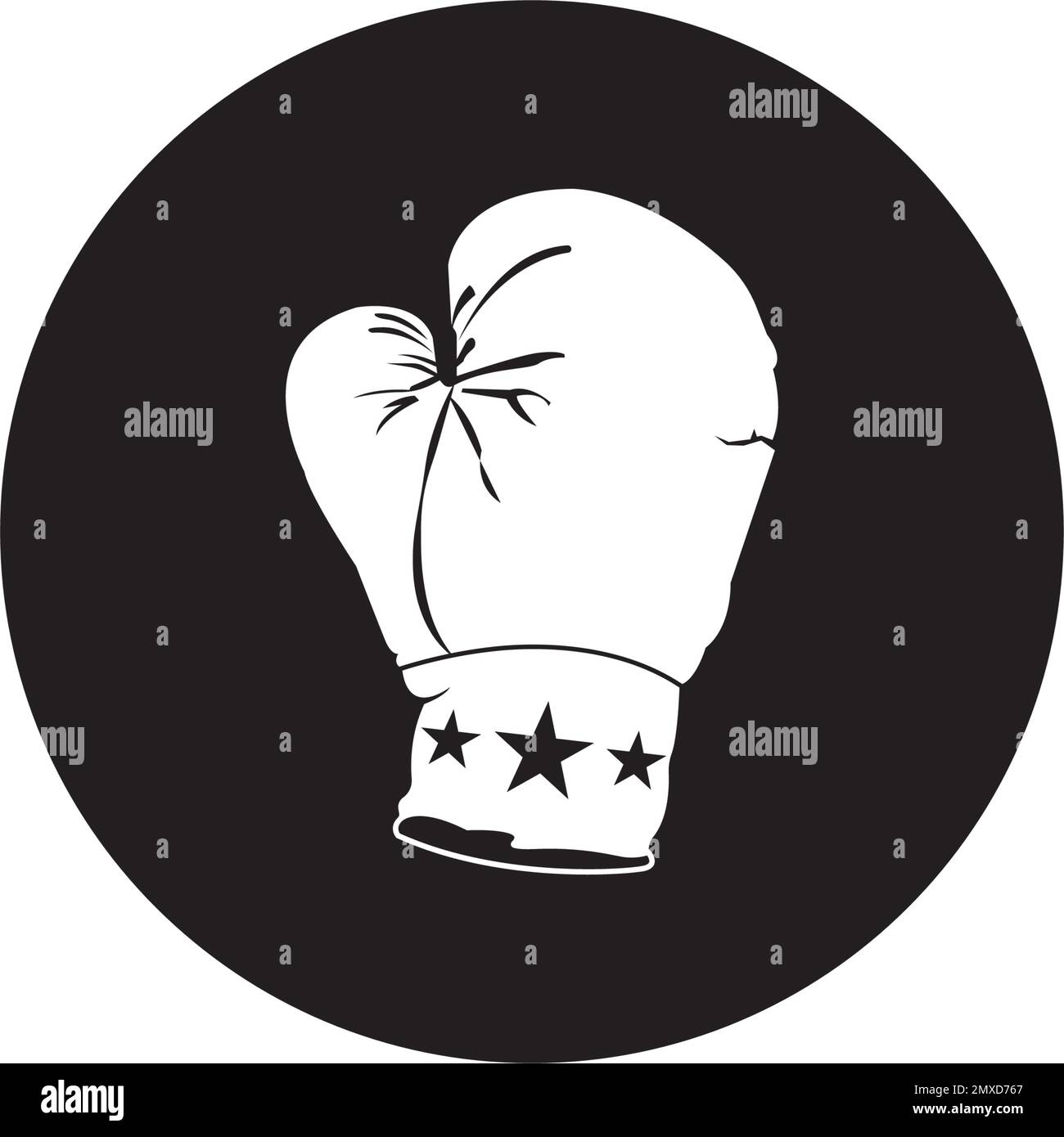 Guanti da boxe elemento sportivo vettore illustrazione design piatto. Illustrazione Vettoriale