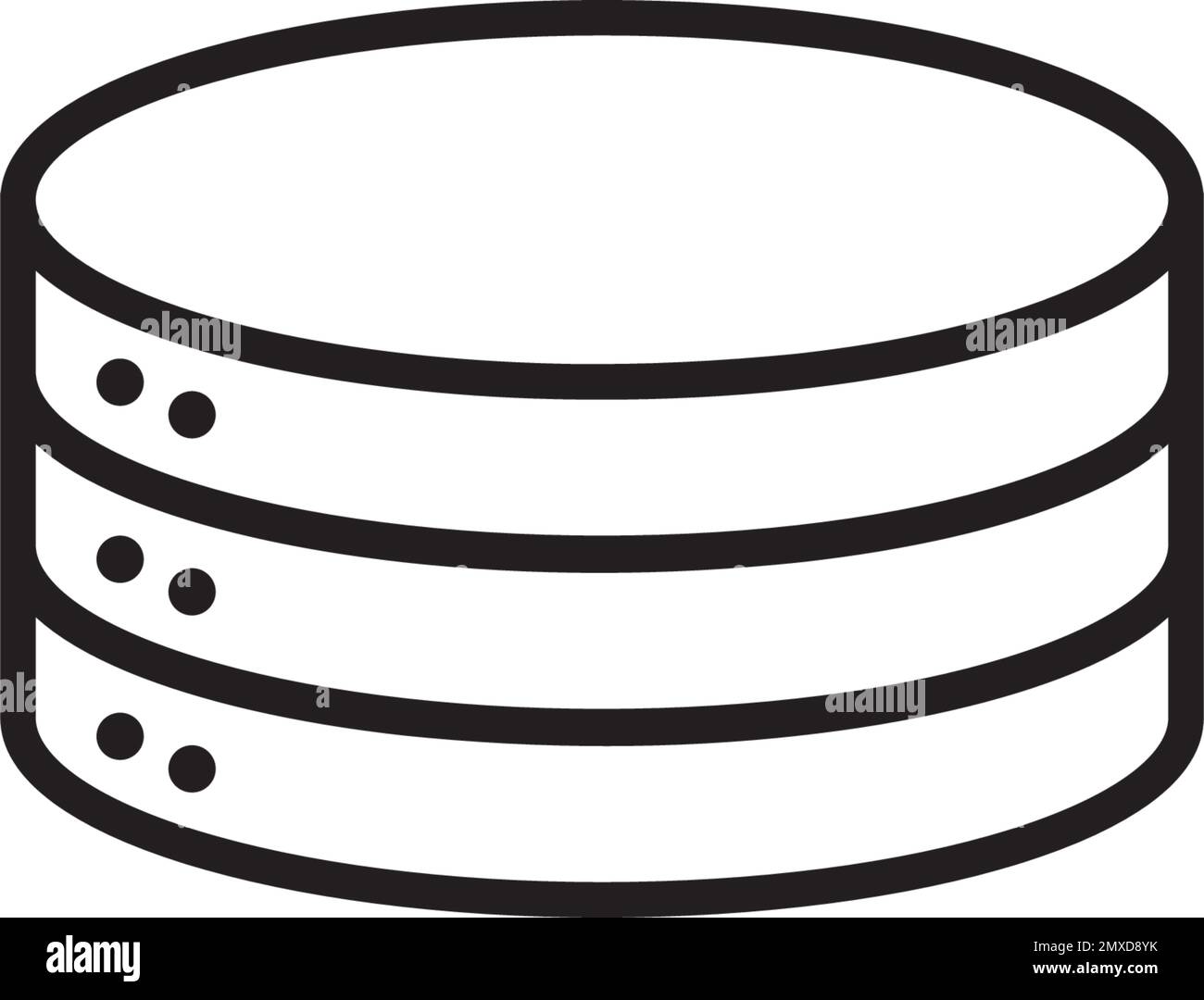 Logo di disegno vettoriale icona del database. Illustrazione Vettoriale