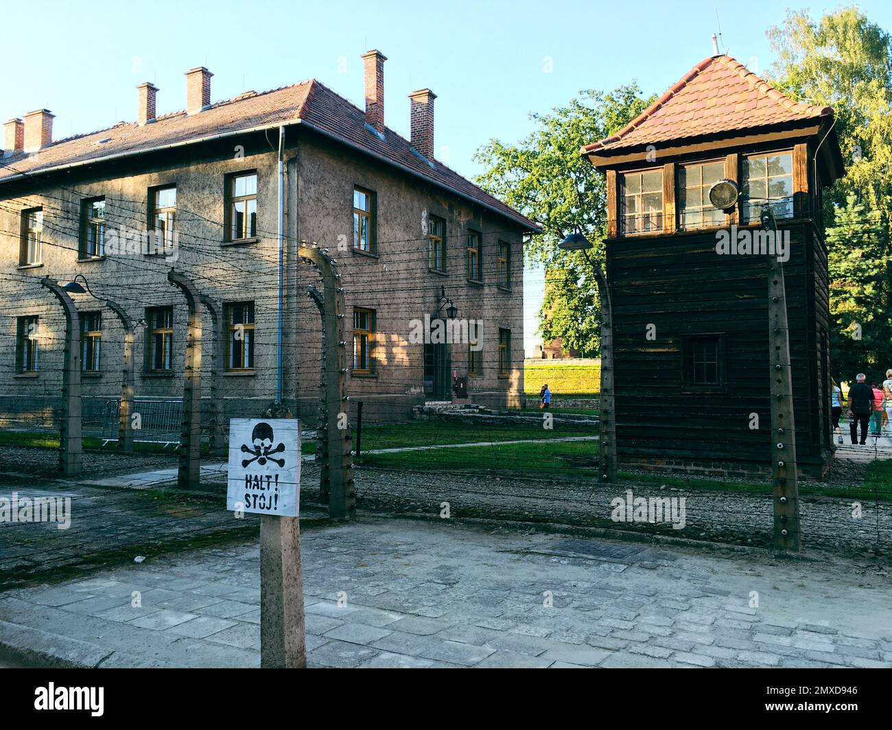 A KL Auschwitz, il più grande dei campi di concentramento e dei centri di sterminio nazisti tedeschi Foto Stock