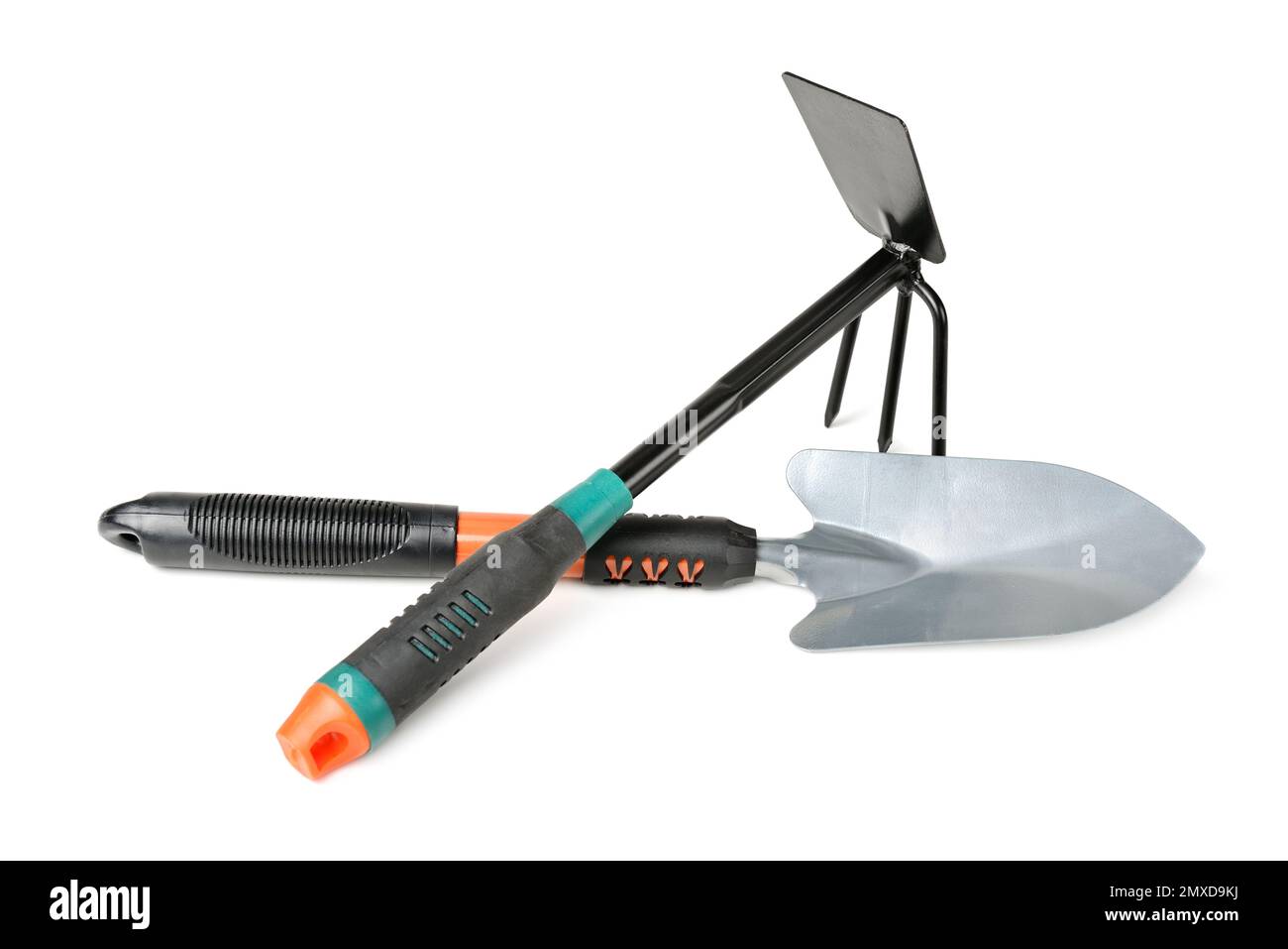 Pala piccola e dolce per lavorare in giardino su bianco Foto Stock