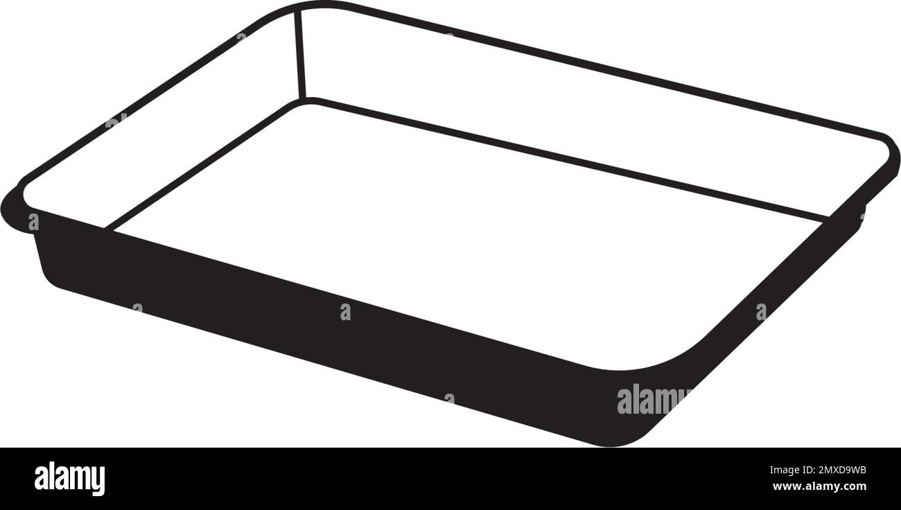 Icona della teglia da forno, illustrazione vettoriale. Design piatto. Illustrazione Vettoriale