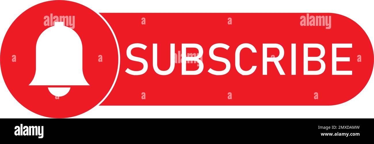 Logo vettoriale icona del pulsante di suscribe. Illustrazione Vettoriale