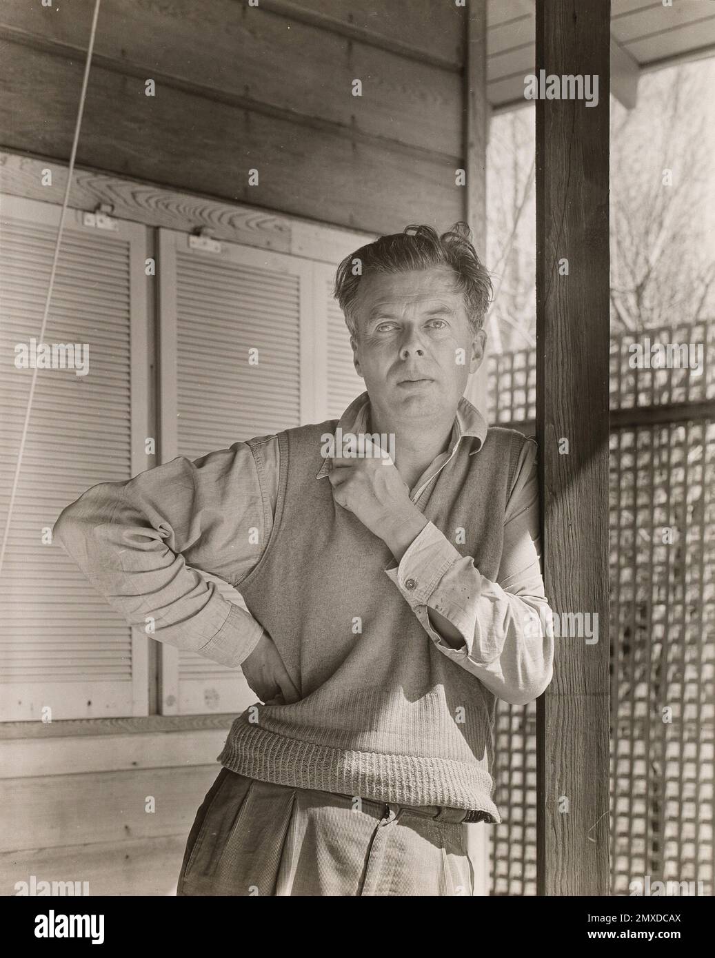 Ritratto di Aldous Huxley (1894-1963). Museo: COLLEZIONE PRIVATA. Autore: George Platt Lynes. Foto Stock