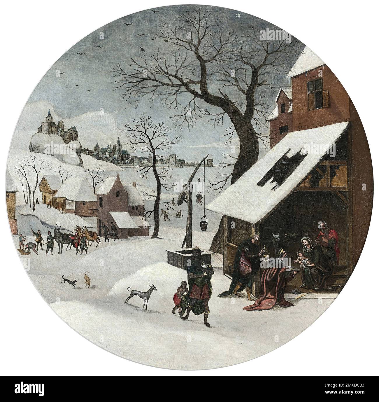 L'Adorazione dei Magi. Museo: COLLEZIONE PRIVATA. Autore: ABEL GRIMMER. Foto Stock