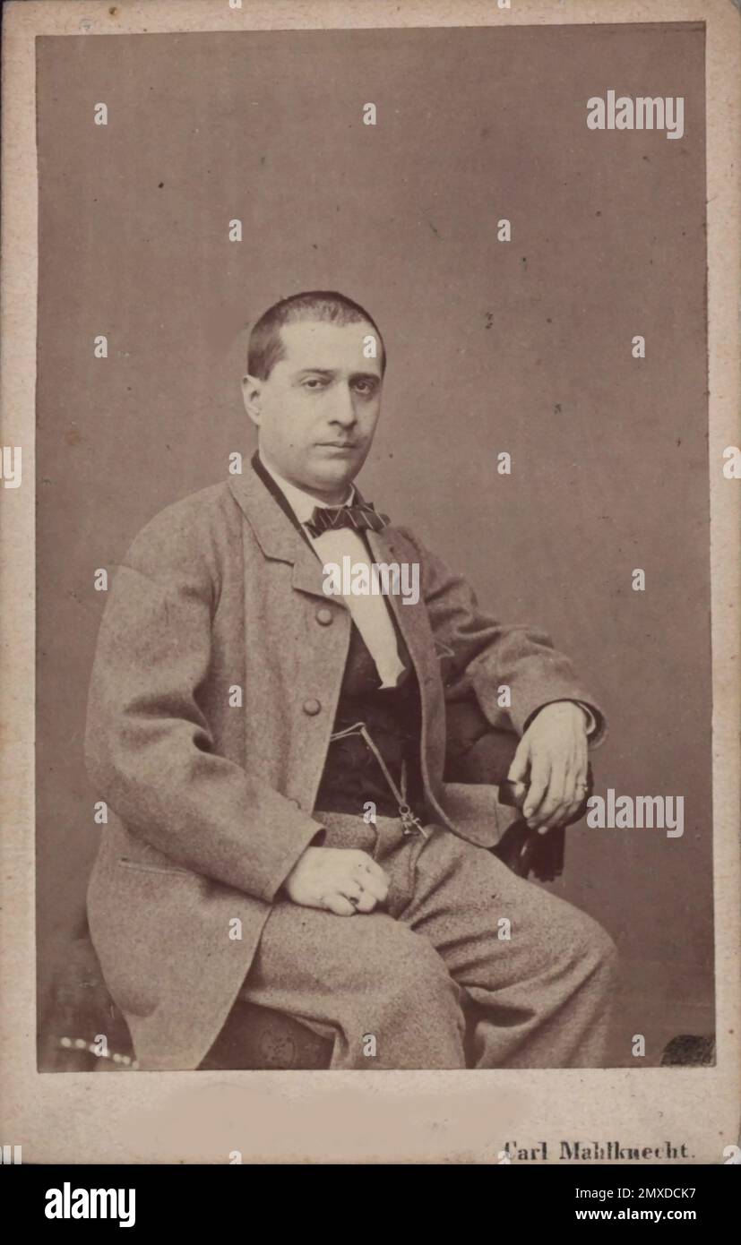 Ritratto del compositore Vincenzo Fioravanti (1799-1877). Museo: COLLEZIONE PRIVATA. Autore: Carl Mahlknecht (Karl). Foto Stock