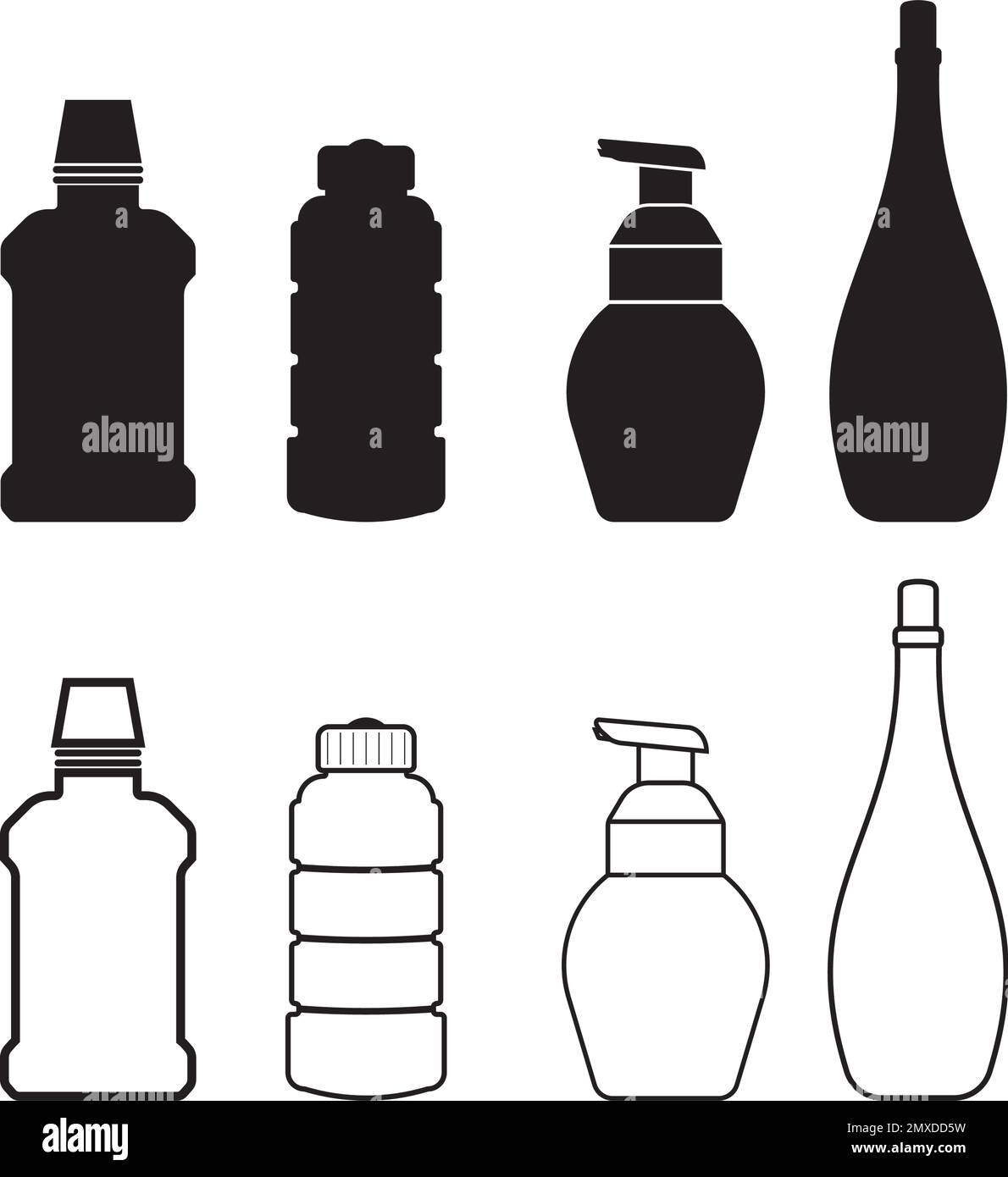 Illustrazione vettoriale icona flacone design piatto. Illustrazione Vettoriale