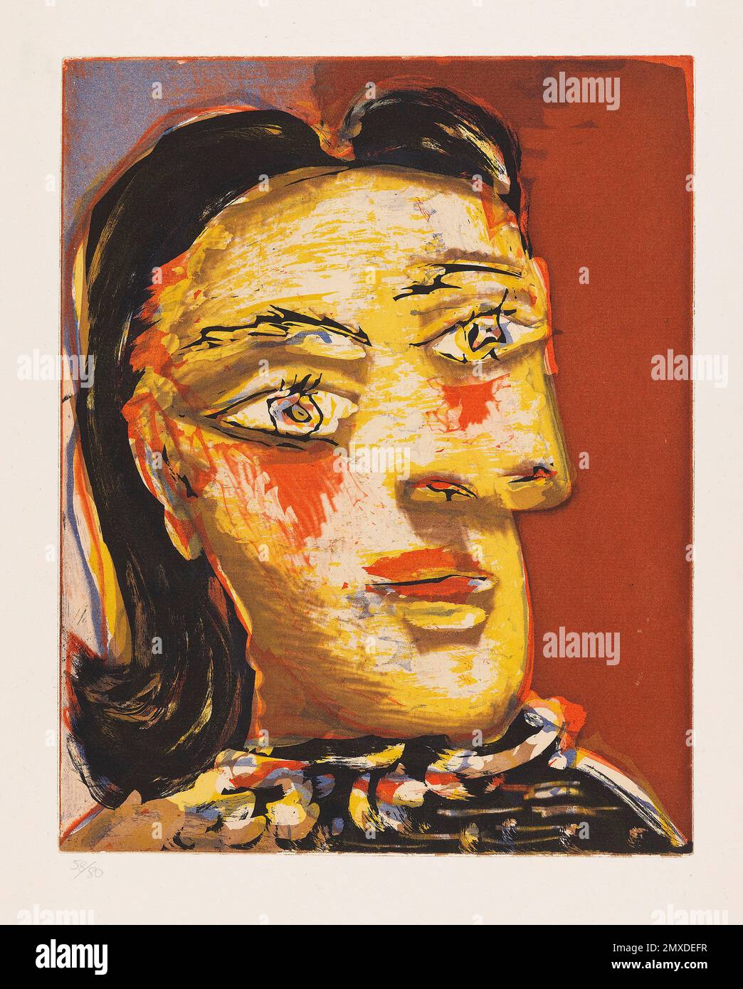 Tête de femme n. 4. Ritratto di Dora Maar. Museo: COLLEZIONE PRIVATA. Autore: PABLO PICASSO. Foto Stock