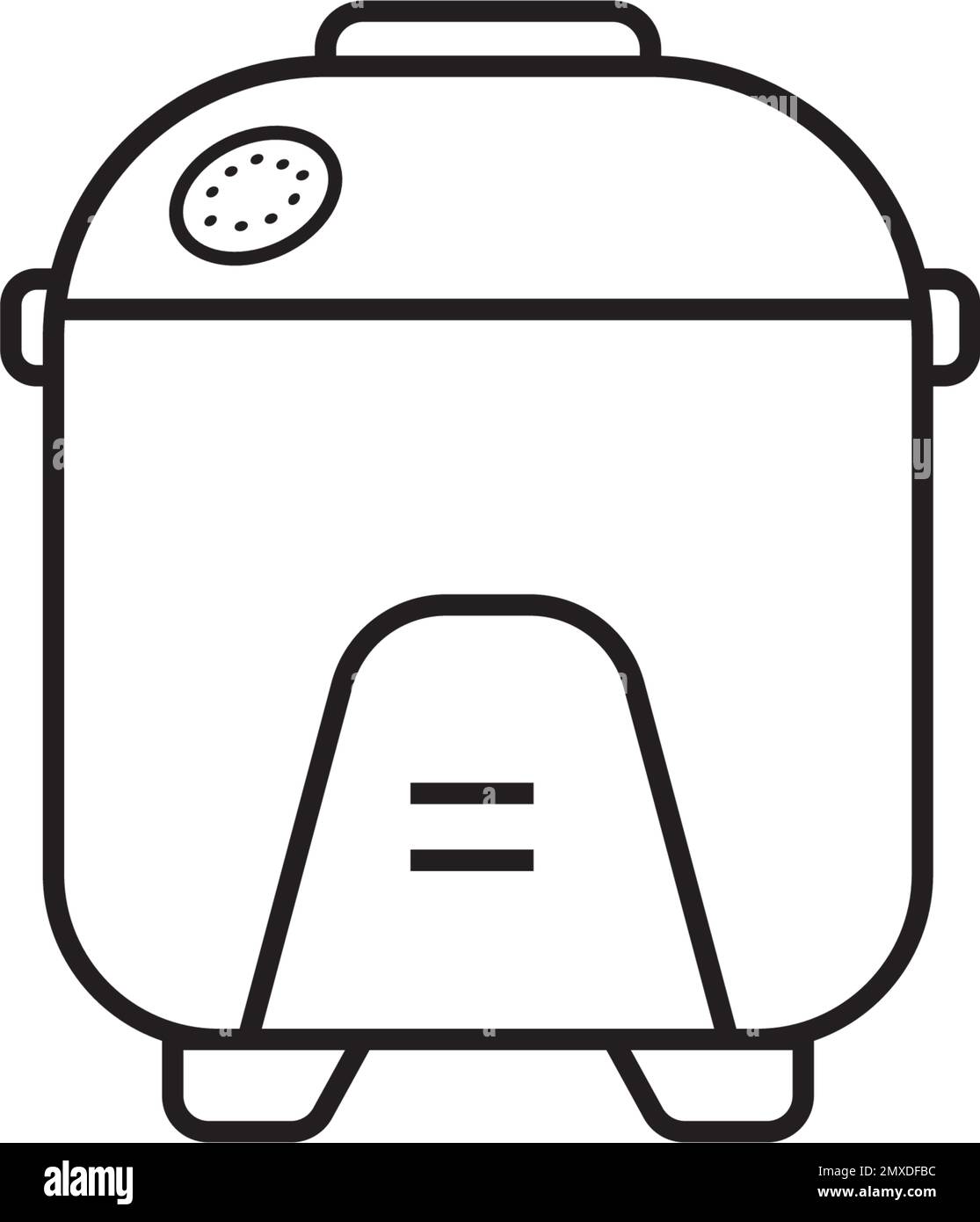 Vettore icona cuoci riso elettrico isolato Illustrazione Vettoriale