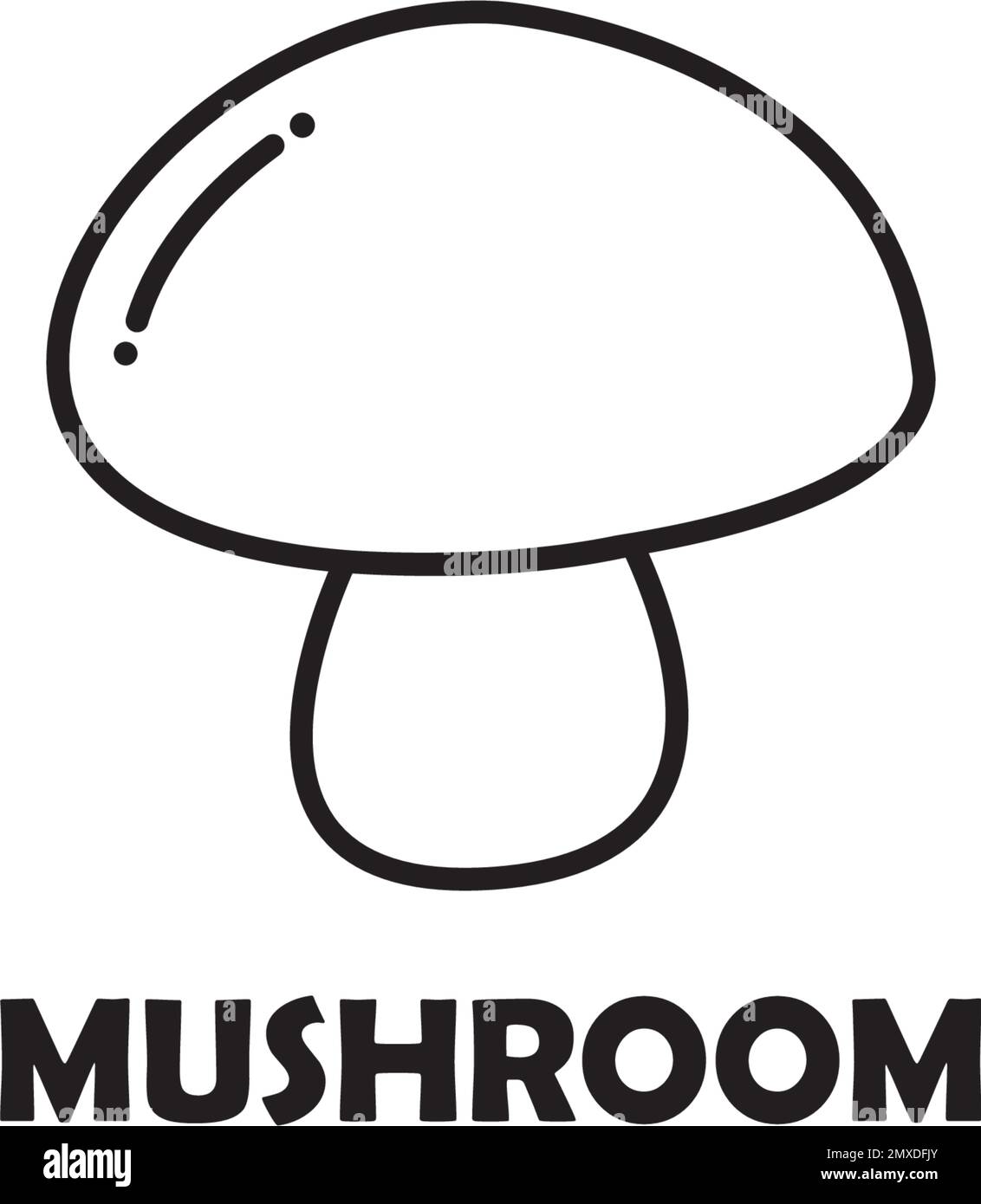 icona a forma di fungo simbolo del segno vettoriale isolato Illustrazione Vettoriale