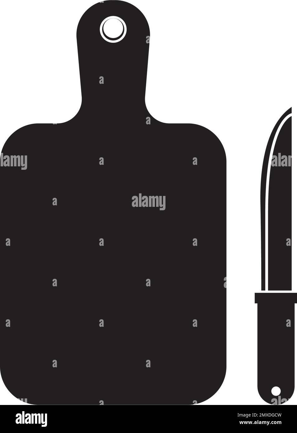 tagliere - utensili da cucina icona modello di disegno vettoriale Illustrazione Vettoriale