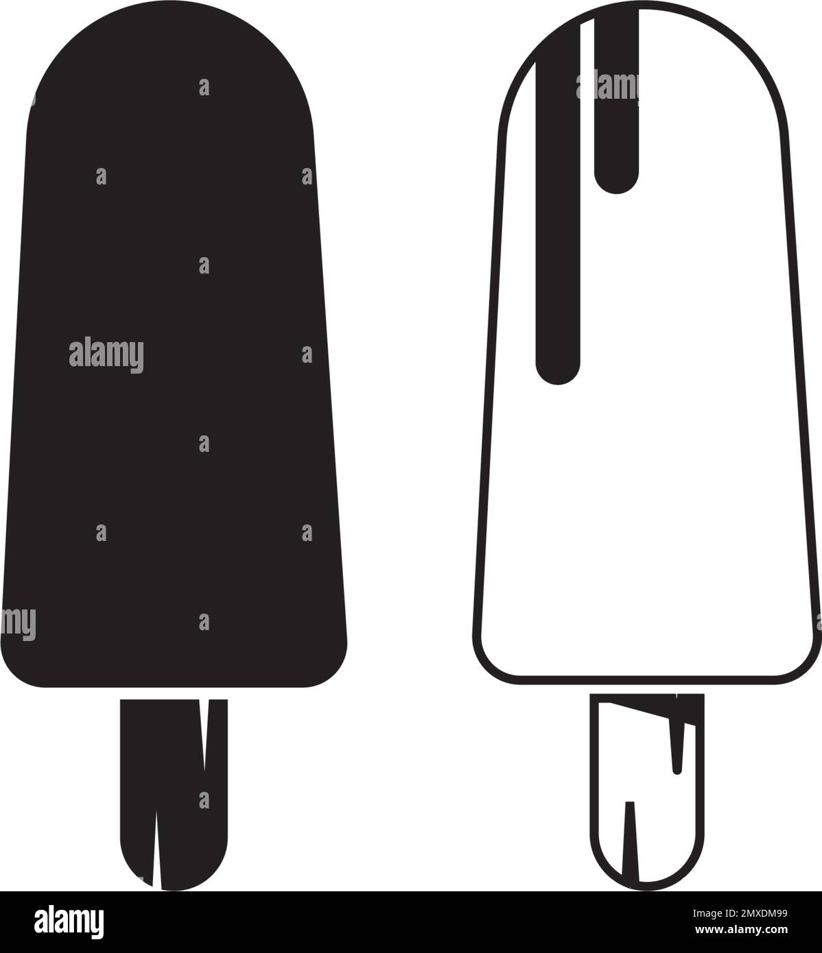 gelato icona semplice design piatto Illustrazione Vettoriale
