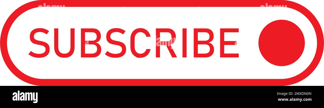 Logo vettoriale icona del pulsante di suscribe. Illustrazione Vettoriale