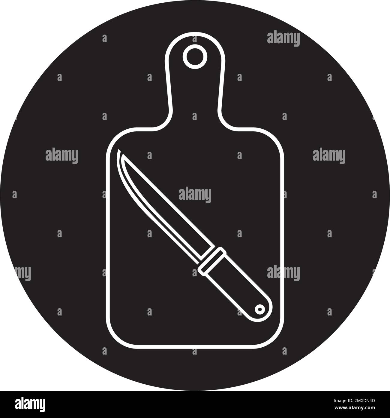 tagliere - utensili da cucina icona modello di disegno vettoriale Illustrazione Vettoriale