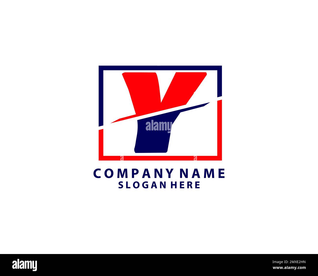 Modello vettoriale dell'icona del logo Y della lettera iniziale Illustrazione Vettoriale