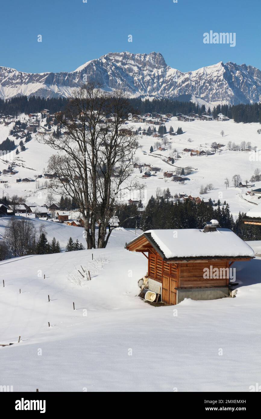 Alpi francesi : Notre Dame de Bellecombe Foto Stock