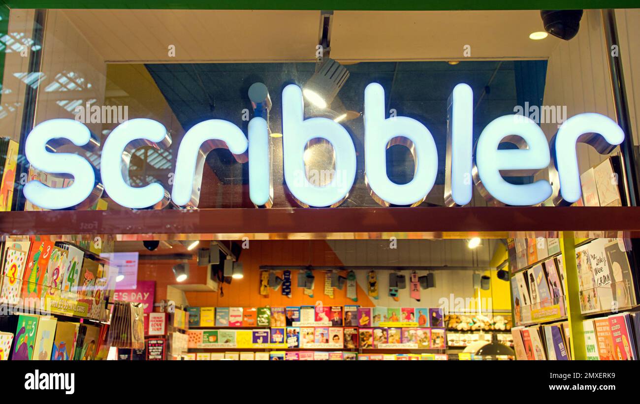 Scribbler UK ha sede in un'azienda di biglietti d'auguri e regali Foto Stock