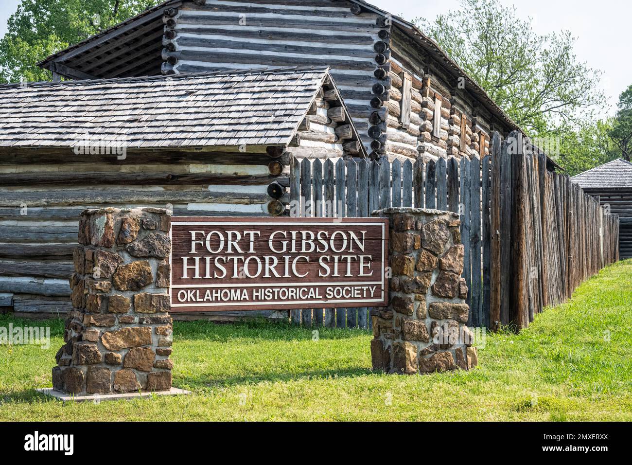 Fort Gibson, sito storico a Fort Gibson, Oklahoma. (USA) Foto Stock