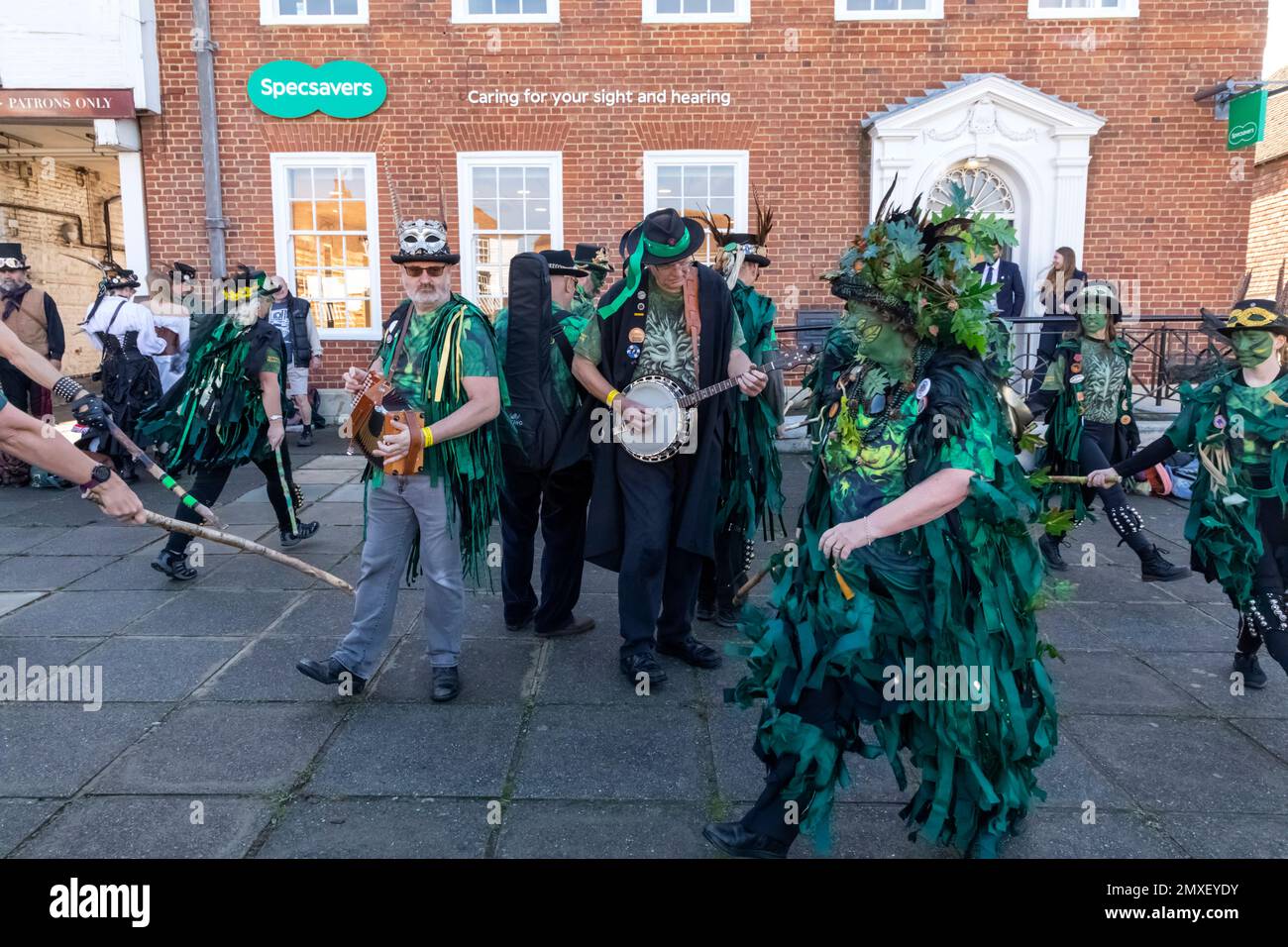 Inghilterra, Kent, Tenterden, Tenterden Annual Folk Festival, Morris ballerini *** Local Caption *** UK,United Kingdom,Gran Bretagna,Inghilterra,Englis Foto Stock