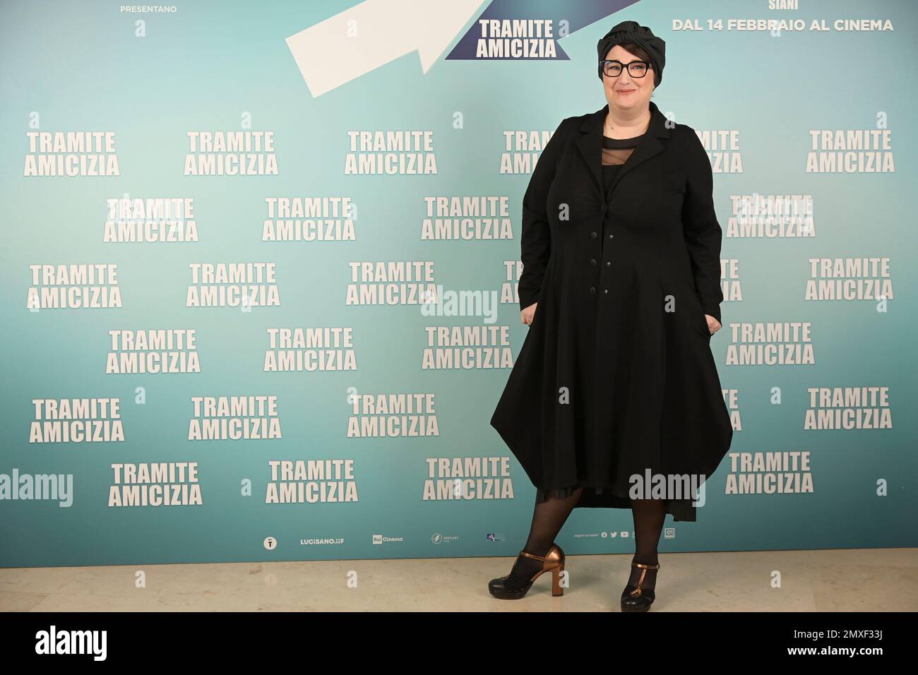 Roma, Italia. 03rd Feb, 2023. Maria di Biase partecipa a una fotocopia del film 'tramite amicizie' all'NH Collection Hotel Giustiniano. Credit: SOPA Images Limited/Alamy Live News Foto Stock