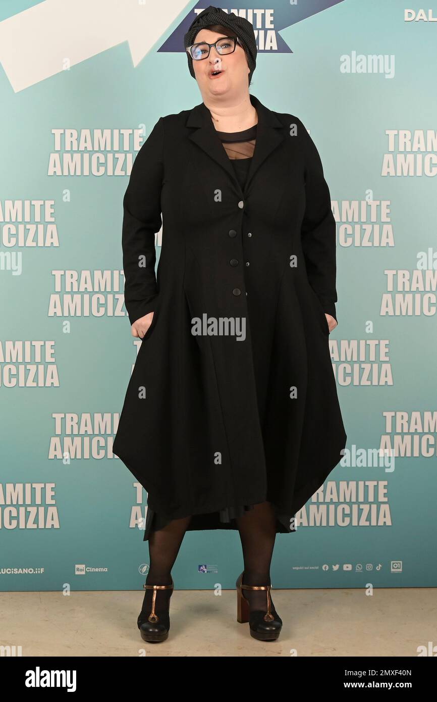 Roma, Italia. 03rd Feb, 2023. Maria di Biase partecipa a una fotocopia del film 'tramite amicizie' all'NH Collection Hotel Giustiniano. Credit: SOPA Images Limited/Alamy Live News Foto Stock