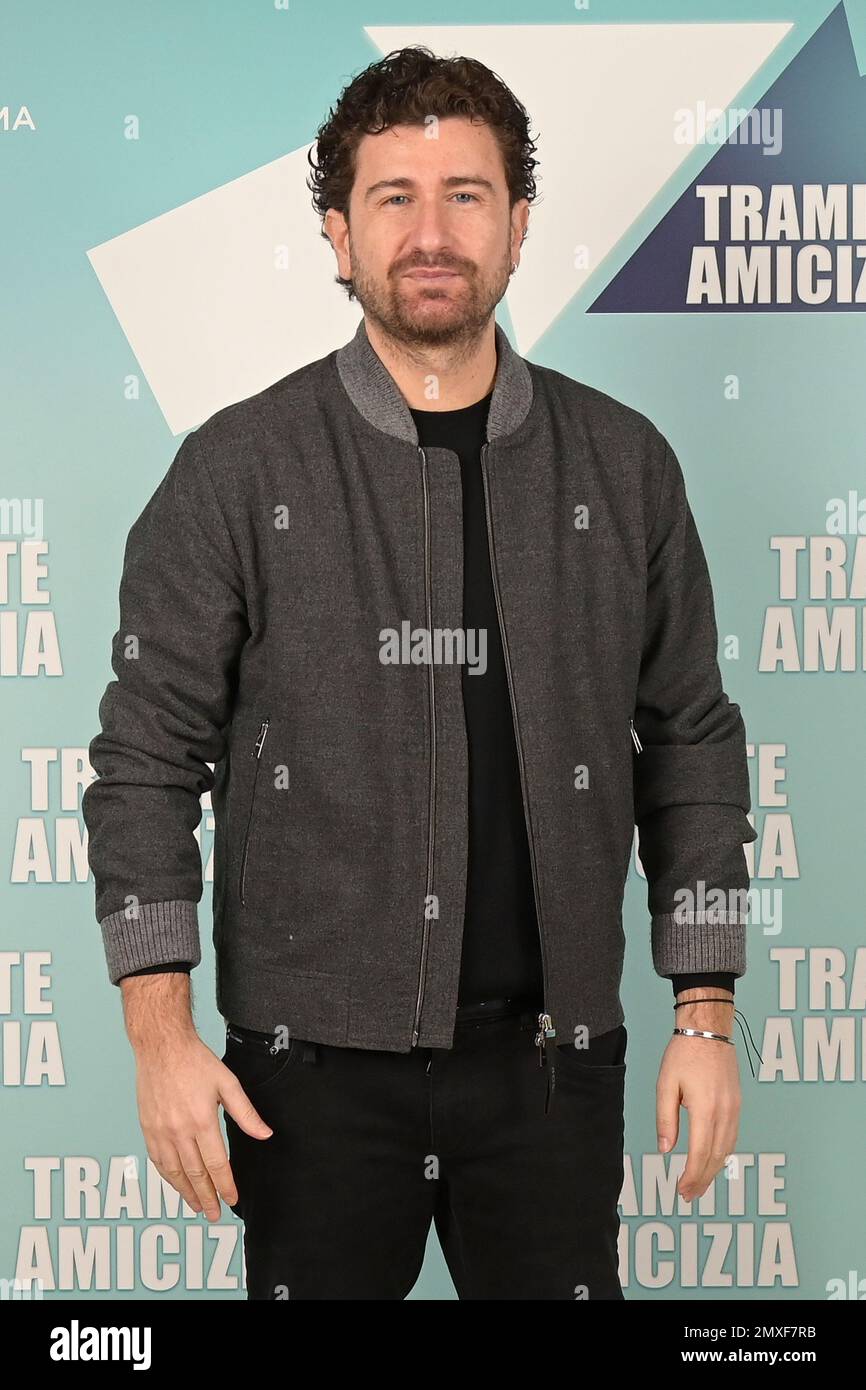 Alessandro Siani partecipa a una foto del film 'tramite amicizie' all'NH Collection Hotel Giustiniano. (Foto di Mario Cartelli / SOPA Images/Sipa USA) Foto Stock