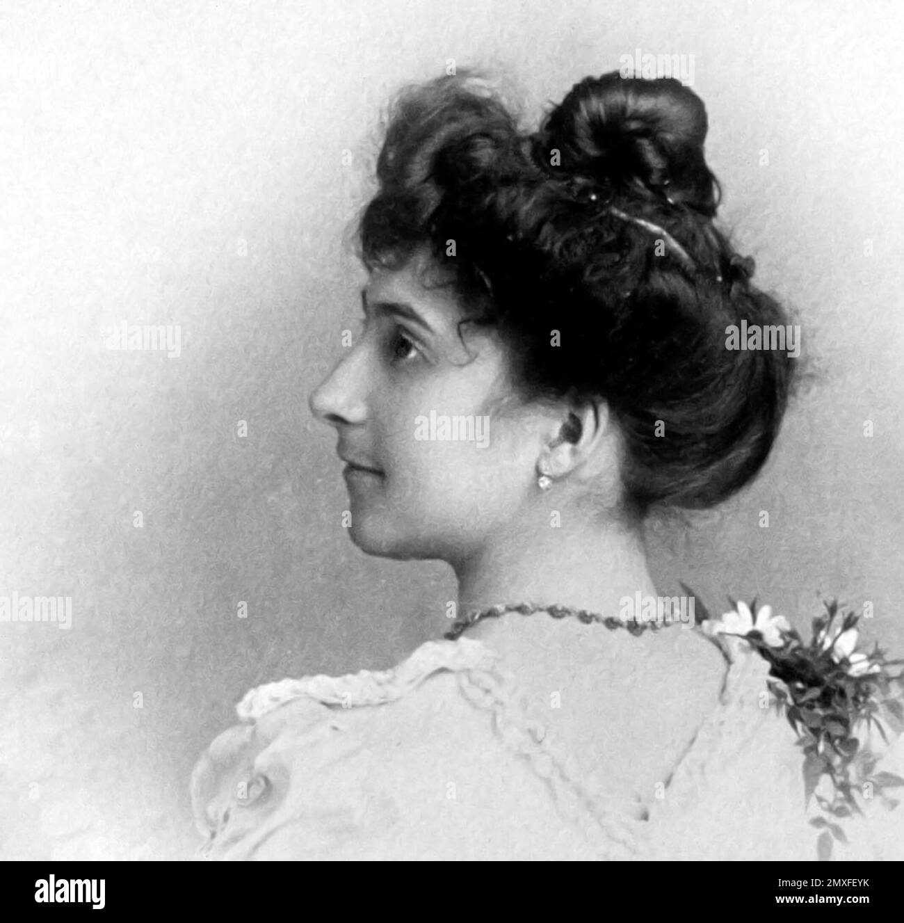Jeanne Calment. Ritratto del più antico essere umano vivente documentato, Jeanne Louise Calment (1875-1997) come giovane donna nel 1895 Foto Stock