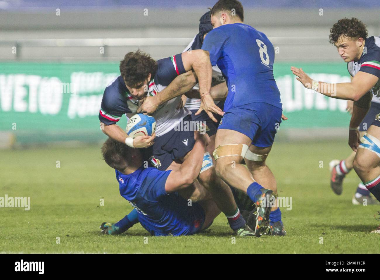 Monigo Stadium, Treviso, Italia, 03 febbraio 2023, Alex Mattioli durante il 2023 U20 - Italia vs Francia - Rugby partita sei Nazioni Credit: Live Media Publishing Group/Alamy Live News Foto Stock