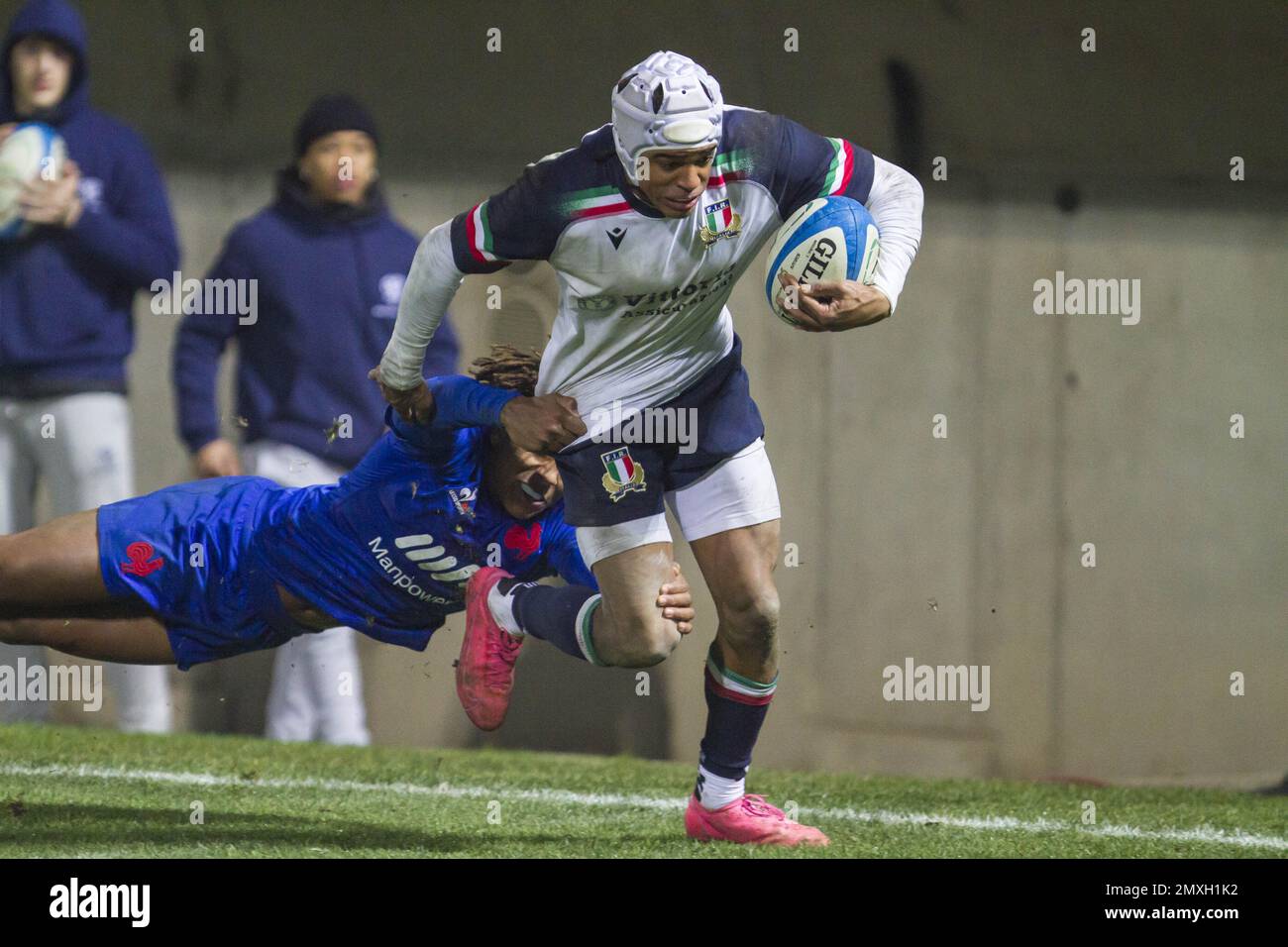 Monigo Stadium, Treviso, Italia, 03 febbraio 2023, Matthias Douglas durante il 2023 U20 - Italia vs Francia - Rugby partita a sei Nazioni Credit: Live Media Publishing Group/Alamy Live News Foto Stock