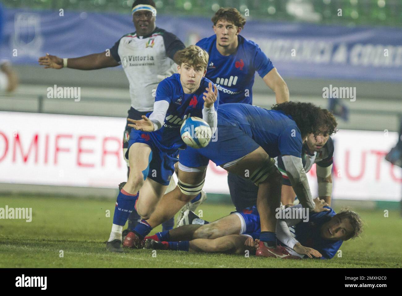 Monigo Stadium, Treviso, Italia, 03 febbraio 2023, Simon Tarel durante il 2023 U20 - Italia vs Francia - Rugby Six Nations Match Credit: Live Media Publishing Group/Alamy Live News Foto Stock