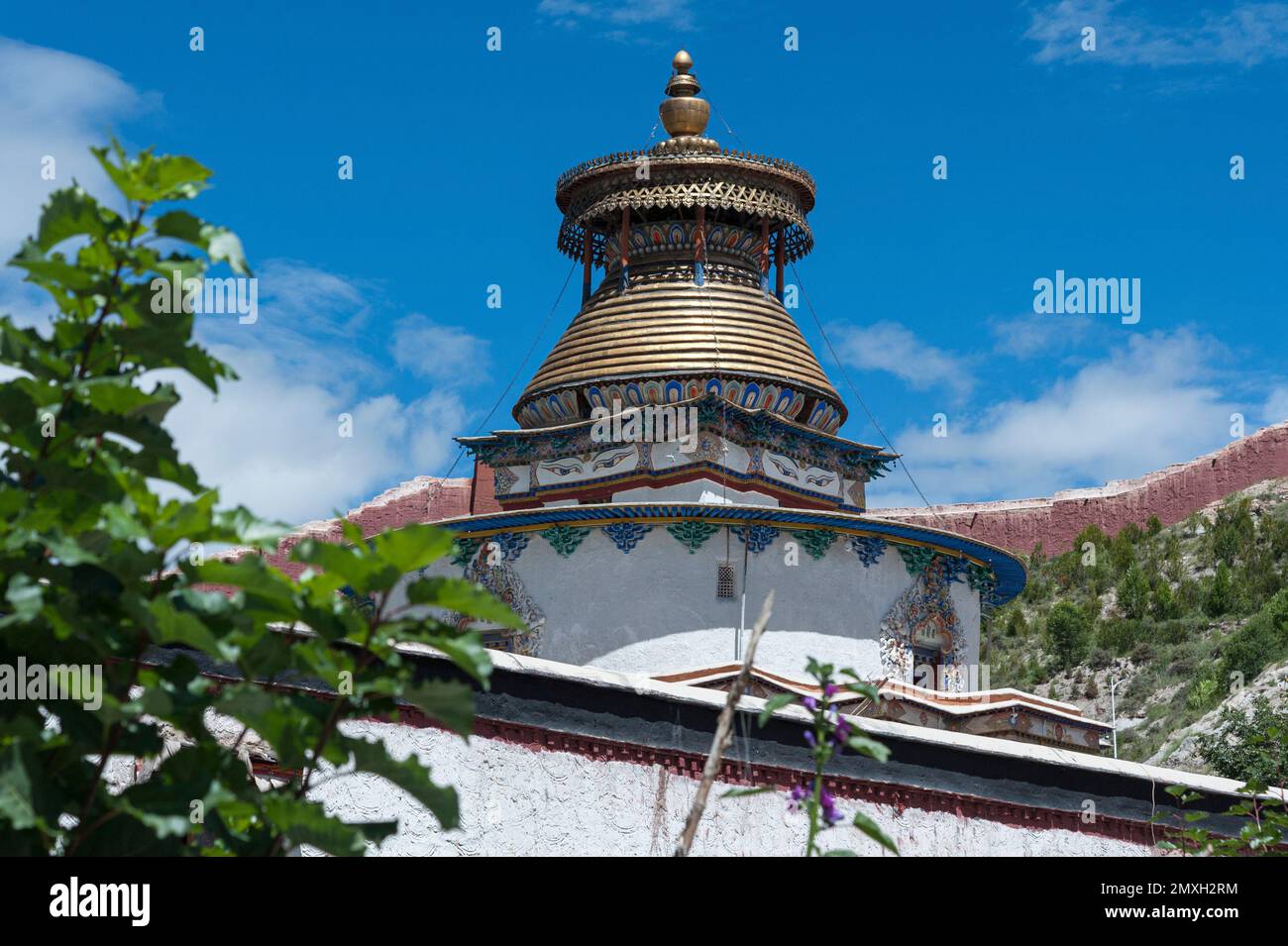 Il coro buddista Kumbum a Gyantse nel monastero di Pelkor Chode - Regione autonoma del Tibet della Cina Foto Stock