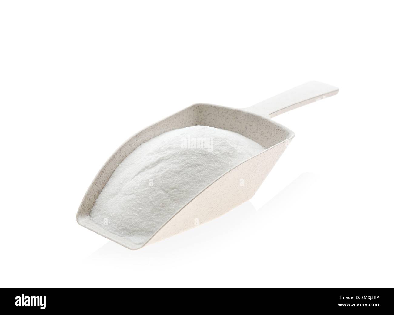Misurino di bicarbonato isolato su bianco Foto Stock
