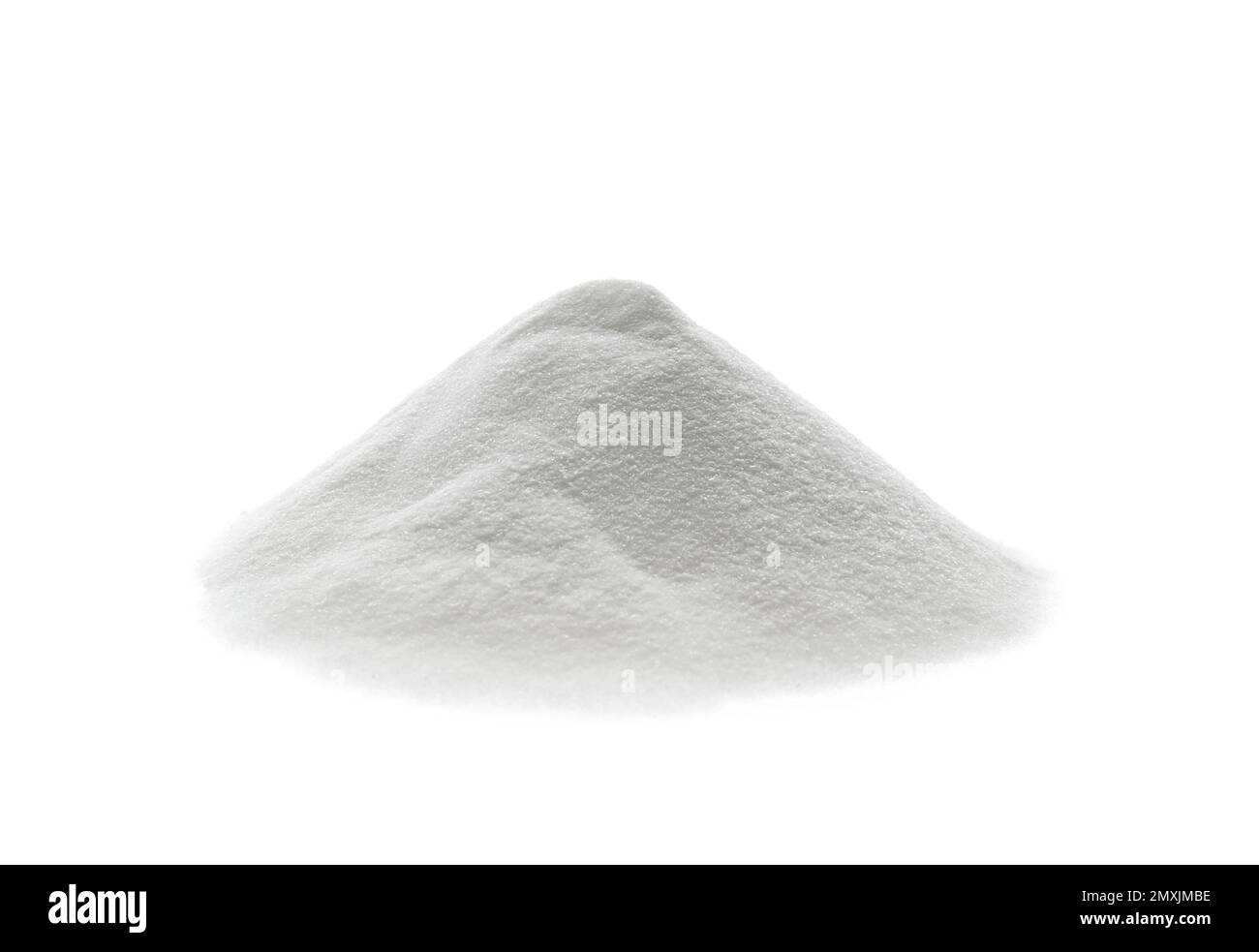 Mucchio di bicarbonato isolato su bianco Foto Stock