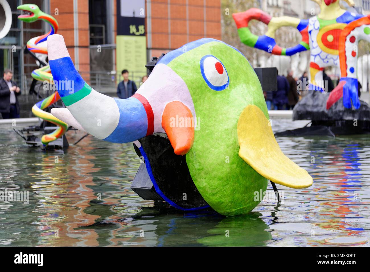 Fontana Stravinsky, Piazza Igor Stravinsky, Centro Georges Pompidou, Parigi Foto Stock