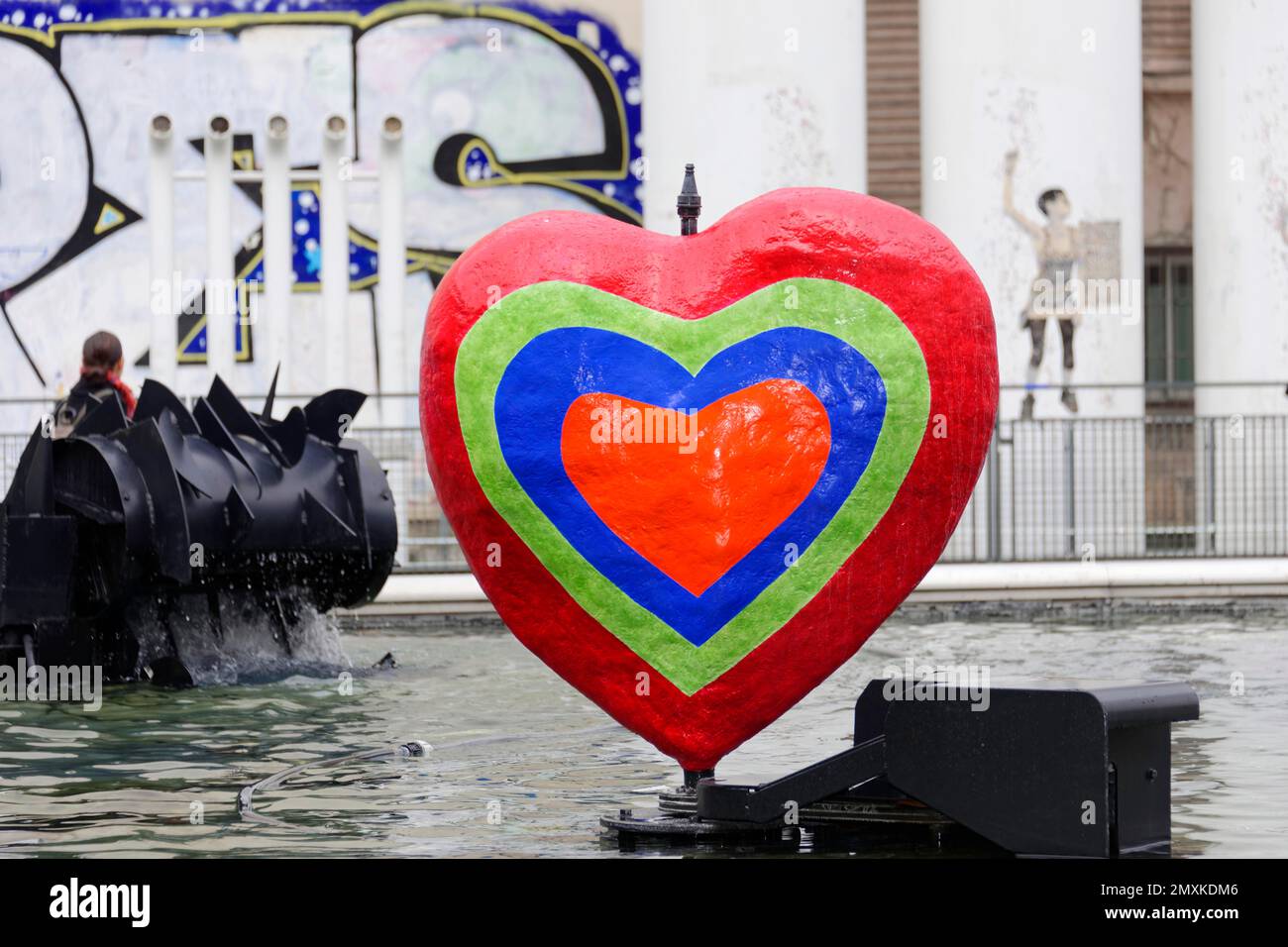Fontana Stravinsky, Piazza Igor Stravinsky, Centre Georges Pompidou, Parigi, Francia, Europa Foto Stock